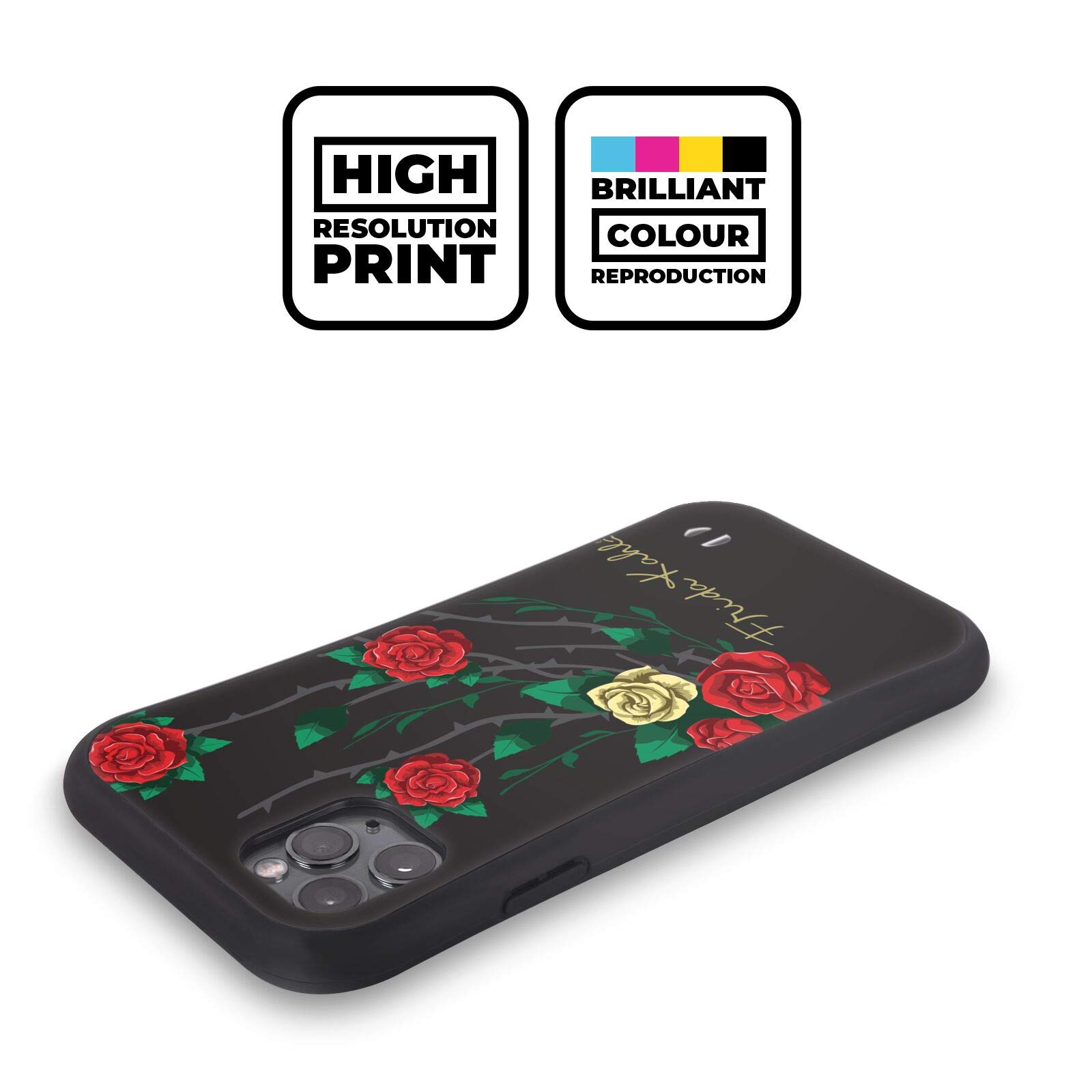 Officially Licensed Frida Kahlo Shrub Roses Hybrid Phone Case for Apple iPhone 13 Pro Max - Artistic Protection for Everyday Use & Gift Giving