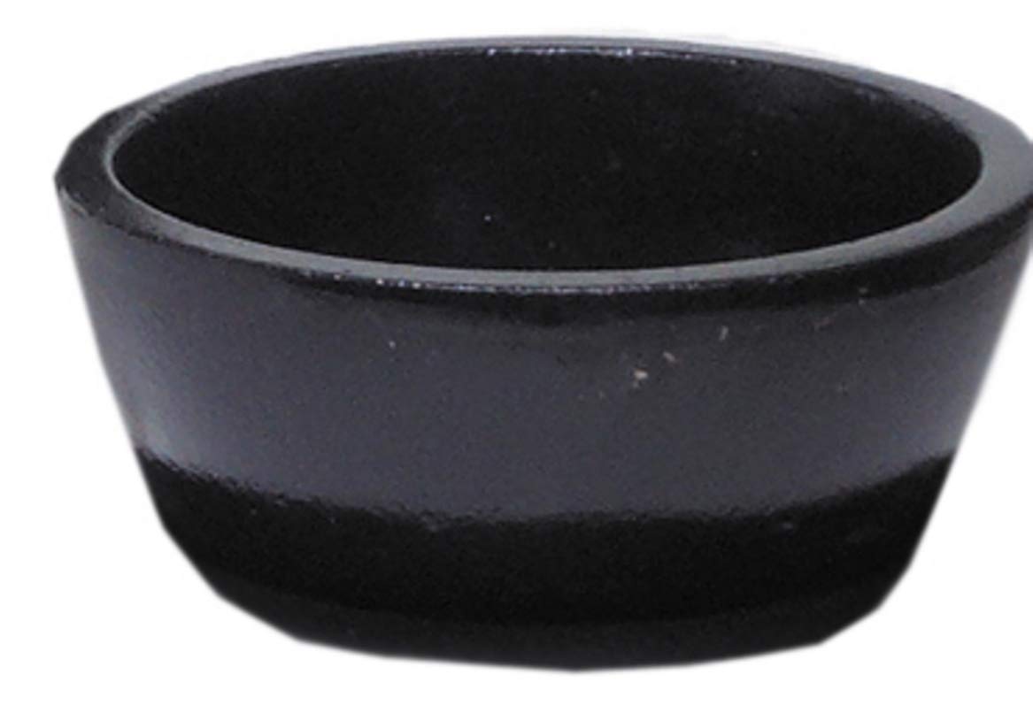 Grobet USA 5-Inch Deep Black Cast Iron Pitch Bowl – Heavy Duty Melting Pot for Jewelry Making, Candle Crafting & Metal Casting