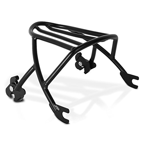 Detachable Luggage Solo Rack for Harley Davidson Sportster 1200 Roadster 2004-2008 | Black Motorcycle Saddlebag Mount | Perfect for Long Rides & Road Trips
