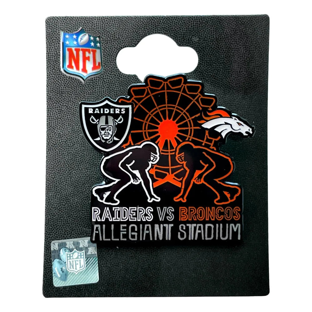 Las Vegas Raiders 2020 Inaugural Season vs. Denver Broncos Limited Edition Game Day Collectible Pin - Perfect for NFL Fans, Sports Memorabilia Collectors, and Game Day Souvenirs