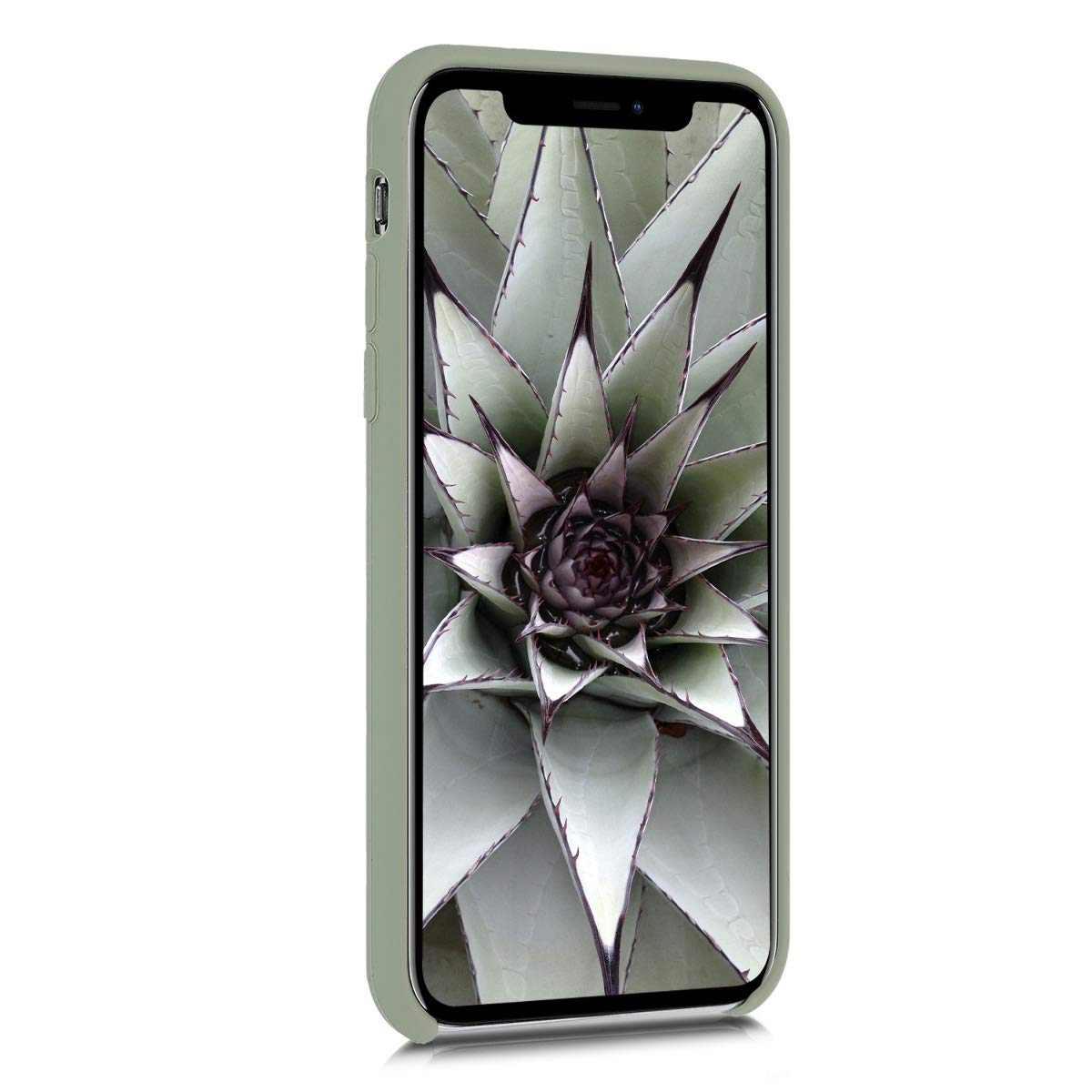 kwmobile Premium TPU Silicone Case for Apple iPhone X - Soft Protective Phone Cover in Gray Green | Slim Fit, Shock Absorption for Everyday Use & Outdoor Activities