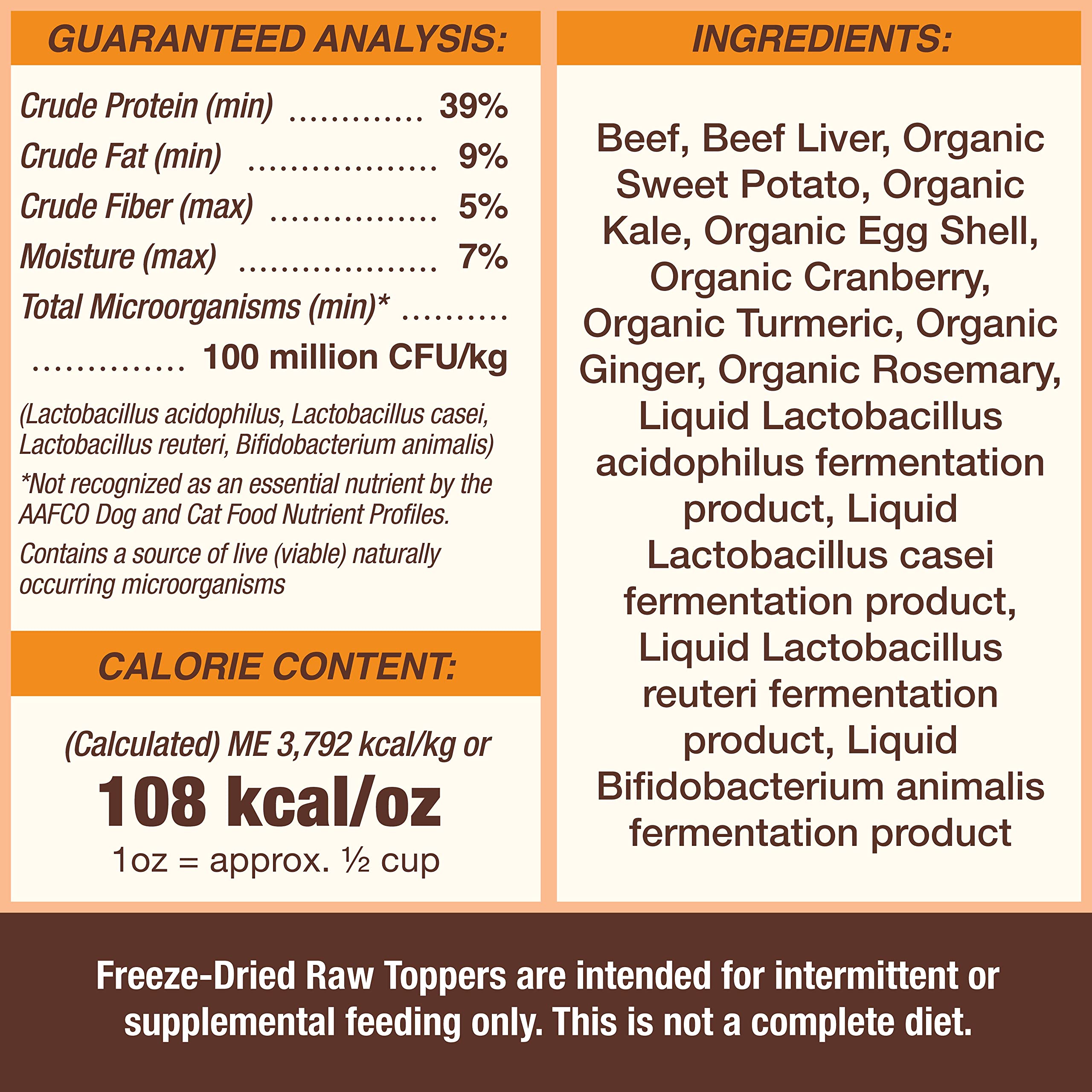 **Primal Freeze-Dried Raw Dog & Cat Food Toppers - Grain-Free, Probiotic-Enriched Meal Mixers for Dogs & Cats - Beef Flavor (18 oz) - Perfect for Training, Digestive Health & Picky Eaters**
