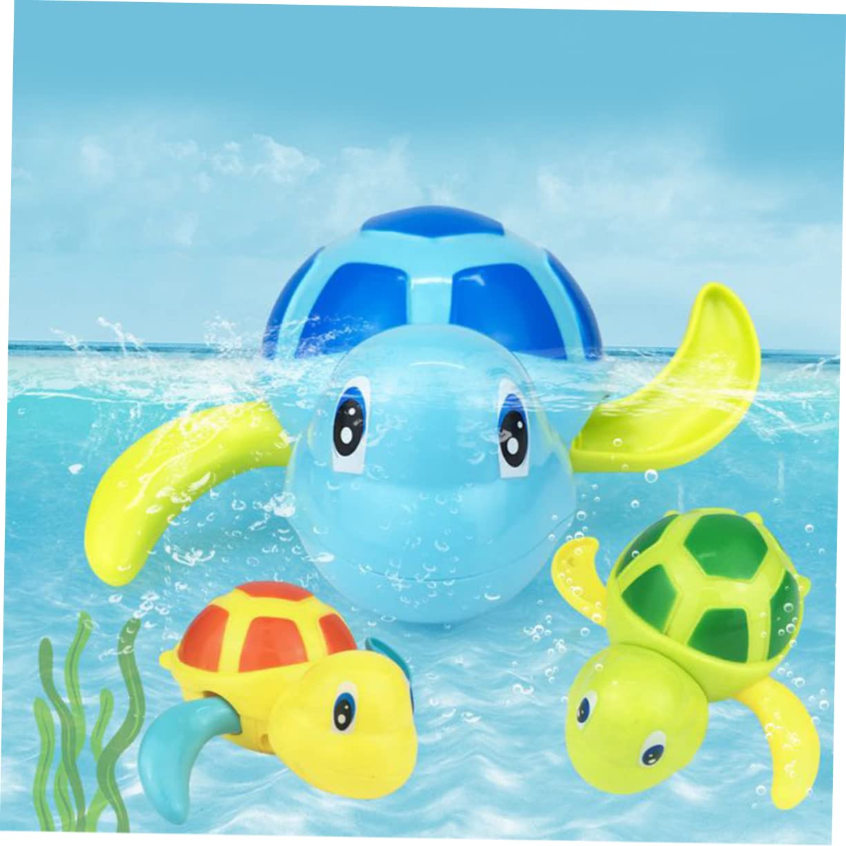 VICASKY 9-Piece Wind-Up Bath Toys Set - Colorful Clockwork Swimming Animals for Toddlers & Kids - Fun Bathtime, Pool Party & Sensory Play Water Toys