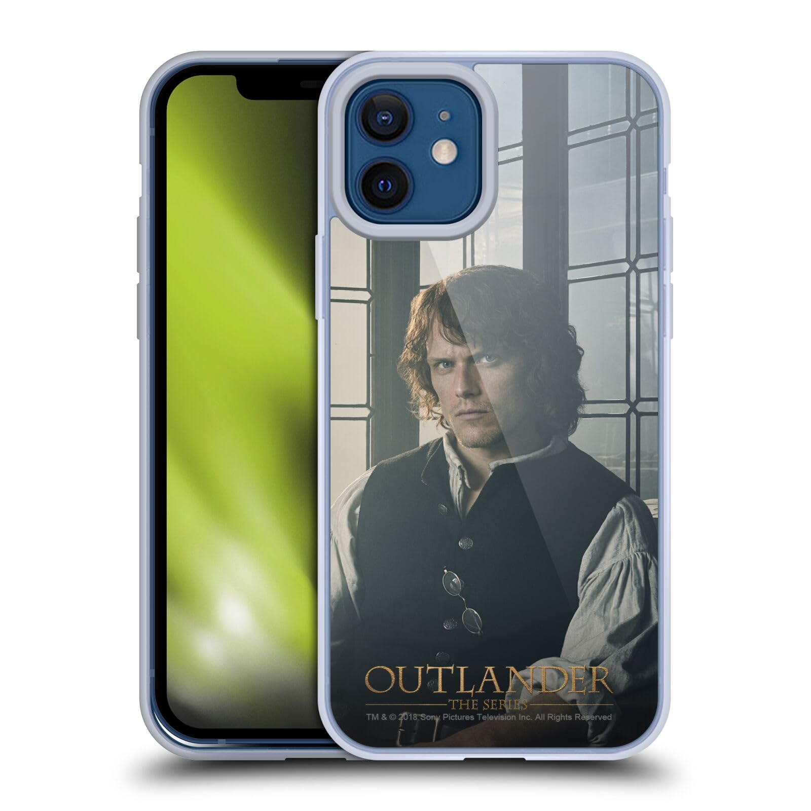 Officially Licensed Outlander Jamie Fraser Soft Gel Case for Apple iPhone 12 & iPhone 12 Pro - Durable Protection with Stylish TV Show Design - Perfect Gift for Fans & Daily Use