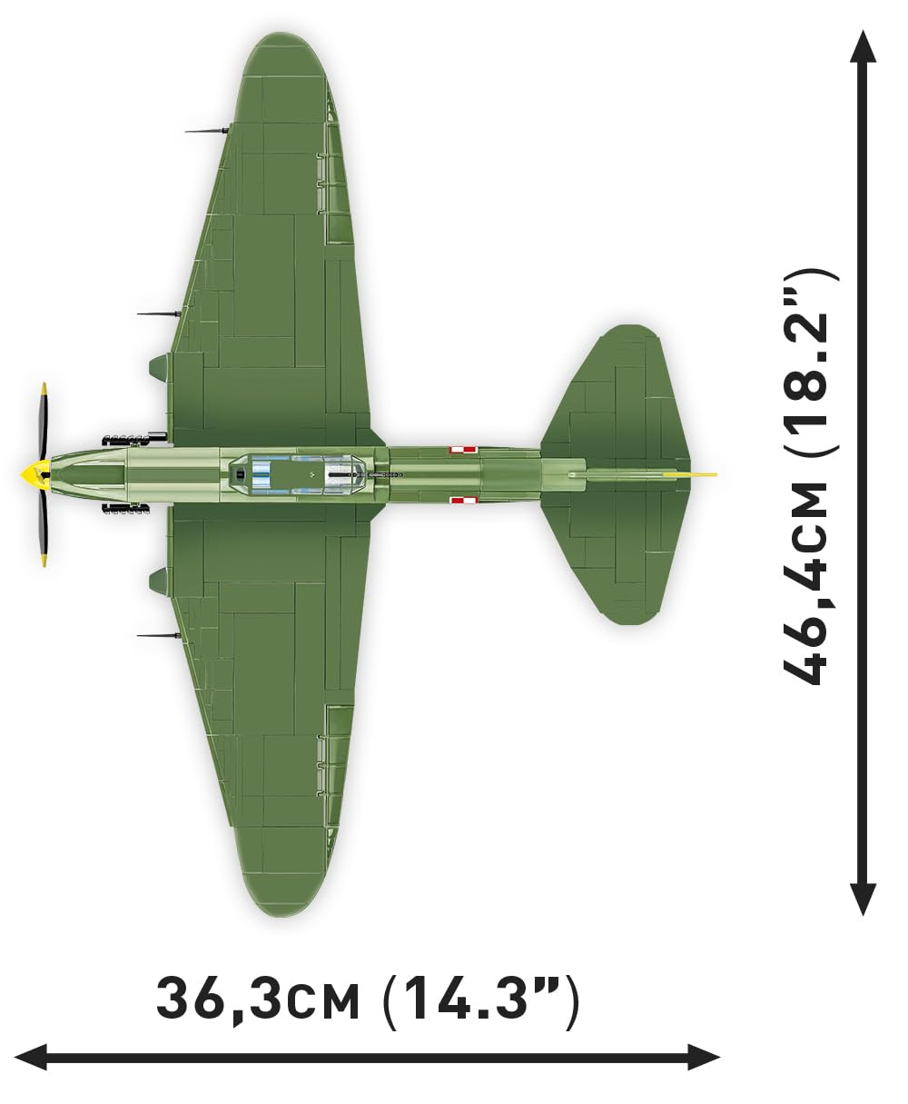COBI Historical Collection IL-2M3 Aircraft Model - Polish Army Museum Edition - WWII Military Plane Building Kit for Collectors & History Enthusiasts | Perfect for Display, Gifts & Educational Scenes