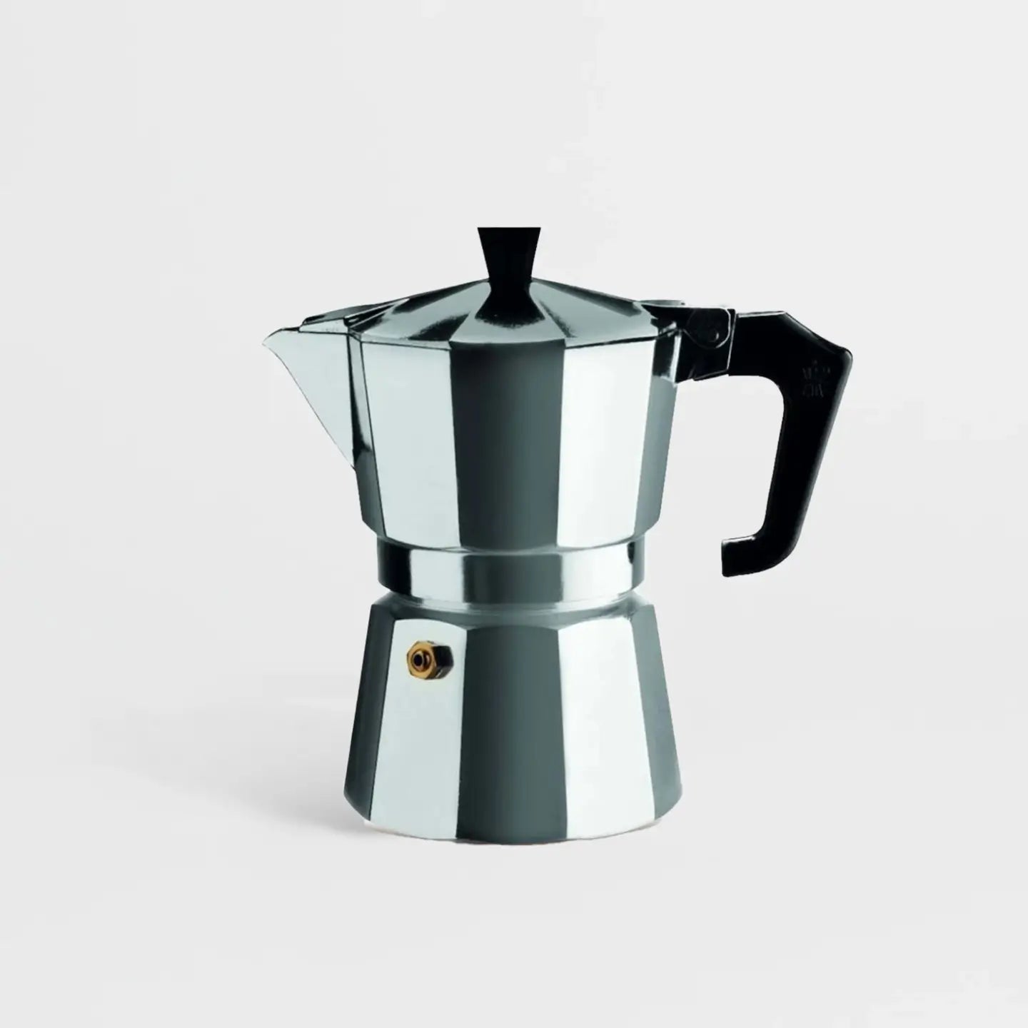 Pezzetti Moka Pot 3 Cup Stovetop Espresso Maker - Silver Italian Coffee Maker for Home & Camping Use