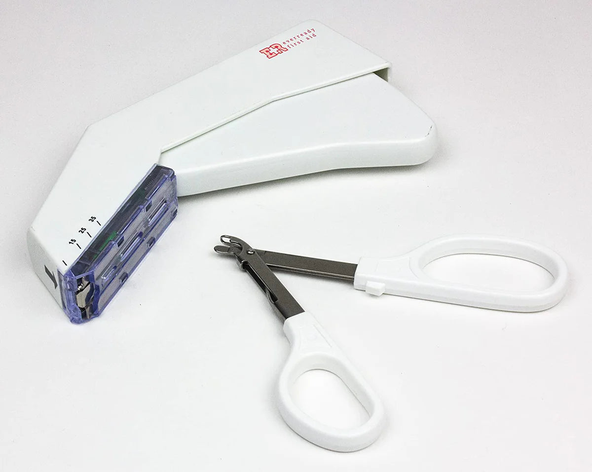 Medical Skin Stapler & Remover Kit for Wound Closure - Professional Surgical Staples for First Aid, Emergency, and Home Use