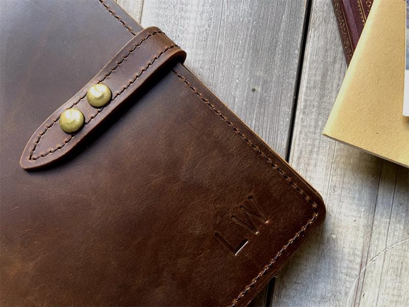 Handmade Custom Brown Leather Journal Notebook - Personalized Writing Diary for Men & Women - Perfect for Travel, Journaling, and Gift Giving