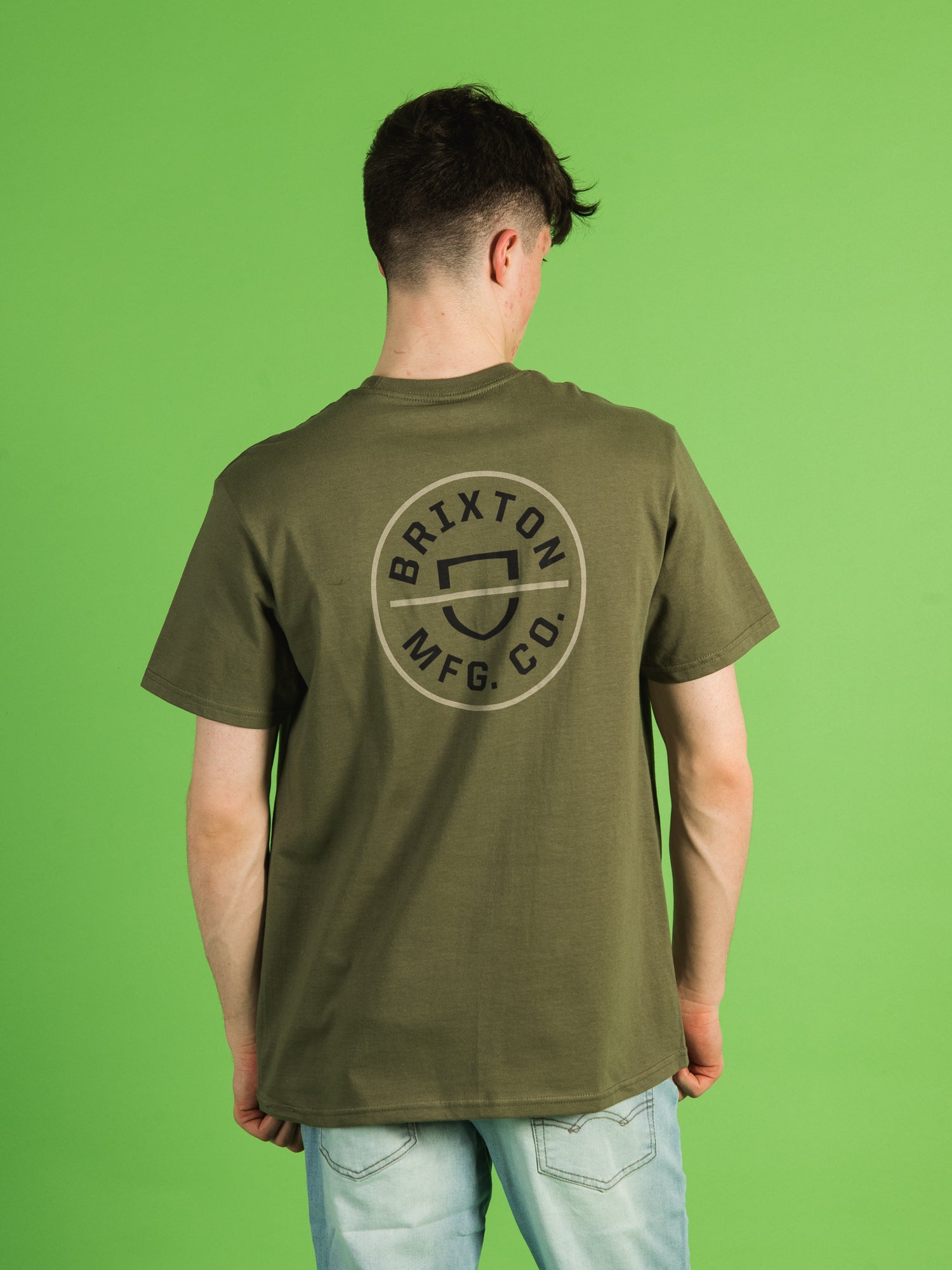 BRIXTON CREST II Men's Graphic T-Shirt - Soft Cotton Short Sleeve Tee for Casual Wear & Street Style Outfits