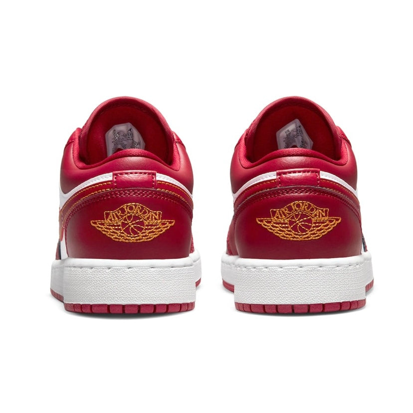 Air Jordan 1 Low GS Sneakers - Cardinal Red & White Basketball Shoes for Girls - Perfect for School, Sports & Casual Wear