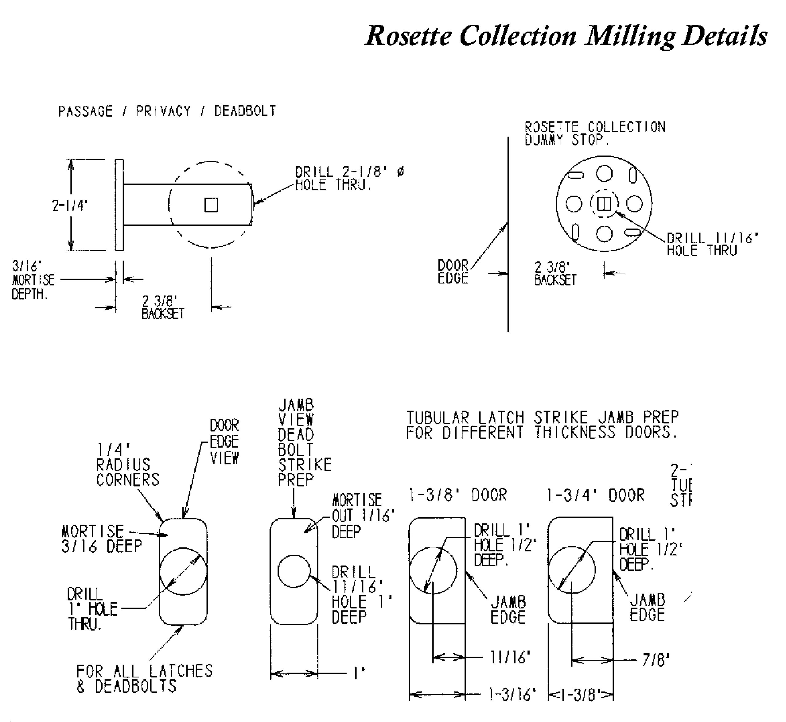 FPL Alexandria Passage Door Lever Set - 2-3/8