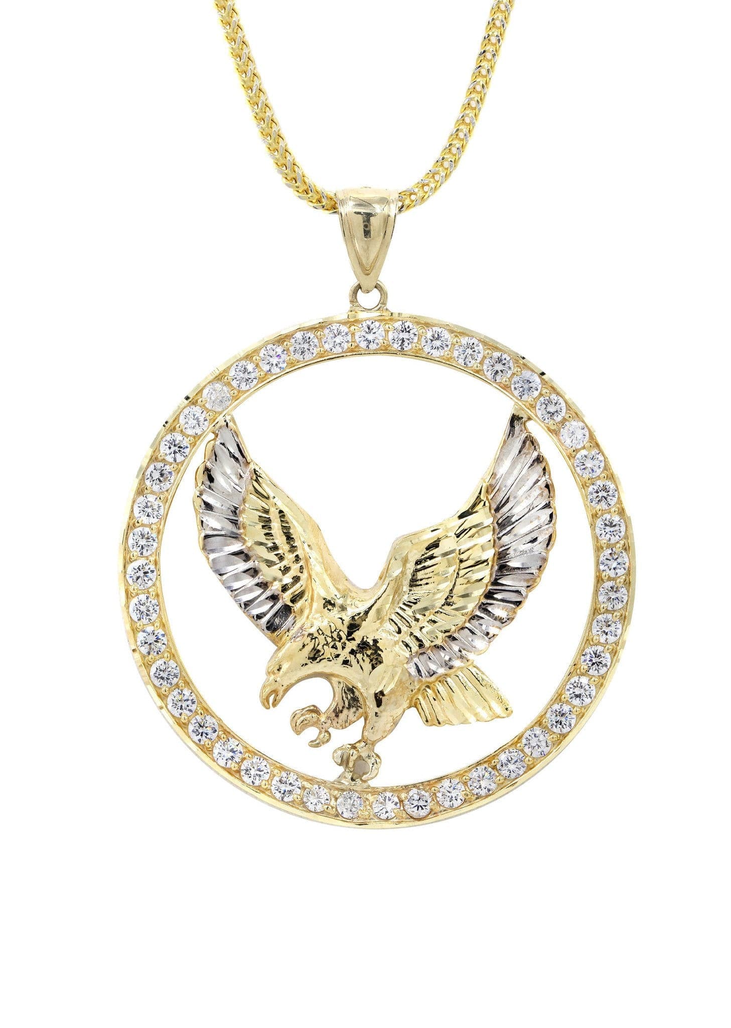 10K Yellow Gold Eagle Pendant Necklace for Women - 19 Grams - Elegant Jewelry Gift for Birthday, Anniversary & Special Occasions