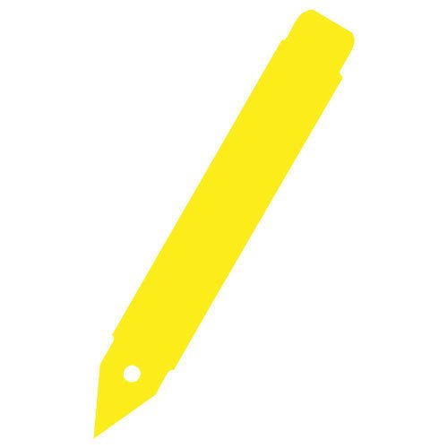 Hot-Stamp Printer Pot Stakes, 3/4 x 6 Inches - Yellow | Garden Plant Markers for Seedlings, Herbs & Vegetables | Durable Plastic Plant Labels for Outdoor & Indoor Gardening