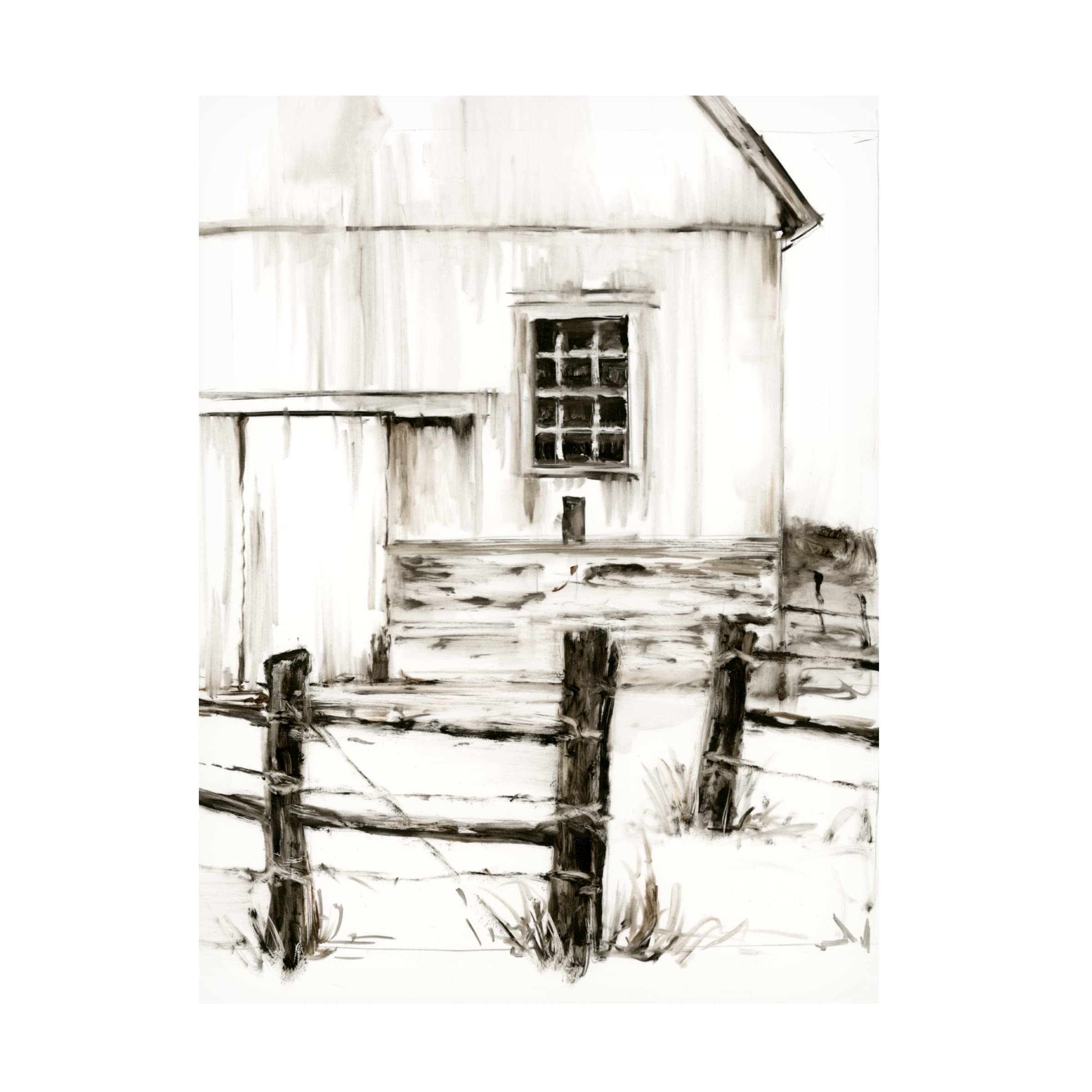 Ethan Harper Rustic Barbed Wire II Canvas Art Print - Western Farmhouse Wall Decor for Living Room, Bedroom & Office - Trademark Fine Art Collection