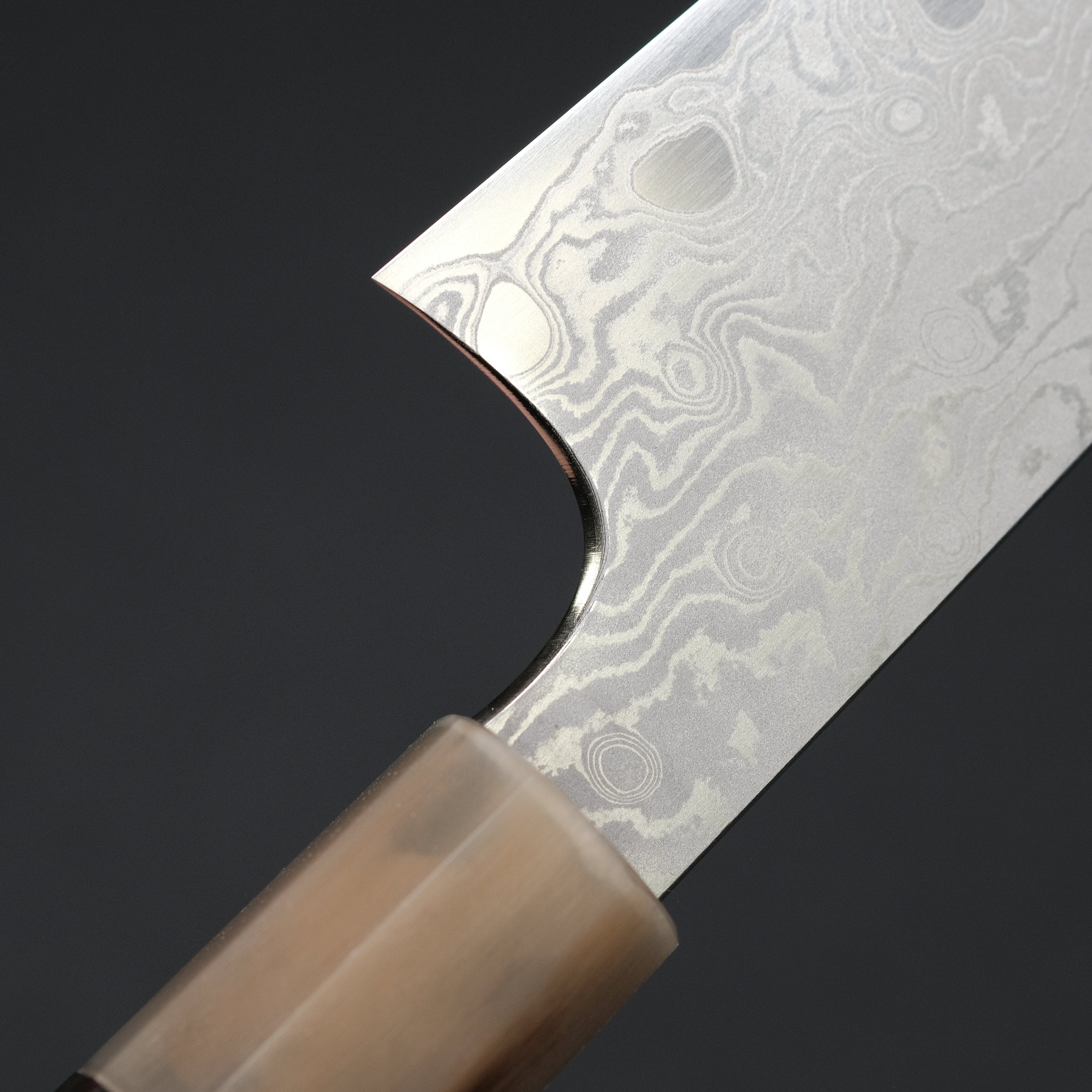 Hitohira Kikuchiyo Yohei 210mm Gyuto Knife - VG-10 Damascus Steel Blade with Ebony Wood Handle - Limited Edition Japanese Chef Knife for Professional Cooking, Sushi & Meat Cutting