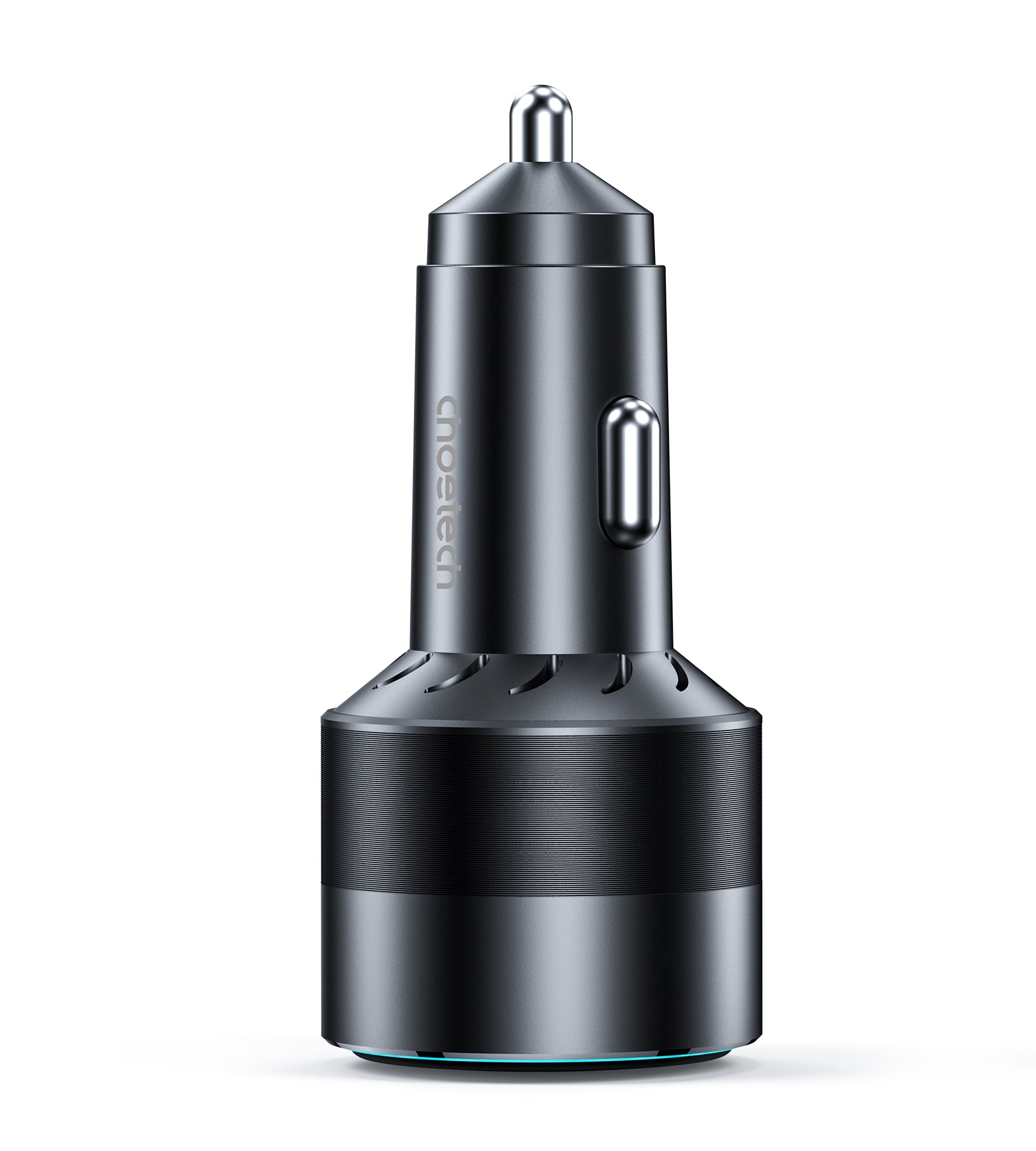 Choetech 130W Fast Car Charger with Dual USB-C & USB-A Ports - Black | High-Speed Charging for iPhone, Android, Samsung in Car, Truck, RV