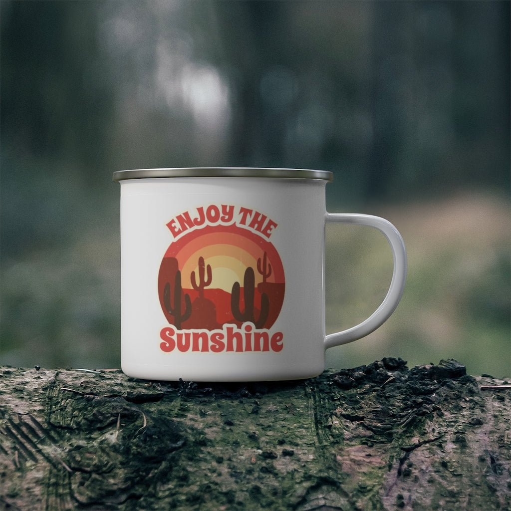 Premium Enamel Camping Mug for Coffee & Tea - Durable Travel Mug for Outdoor Adventures, Camping, Hiking & Road Trips - Perfect Midwest Gift for Nature Lovers