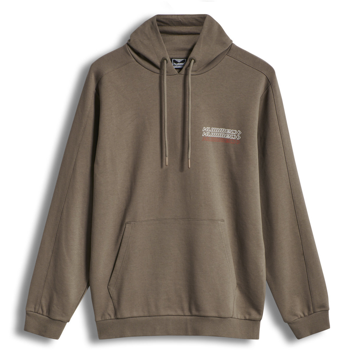 Hummel HMLDENNIS Hoodie for Men - Soft Cotton Pullover Sweatshirt with Kangaroo Pocket | Walnut Brown | Casual Streetwear & Loungewear | Perfect for Gym, Travel, and Everyday Wear