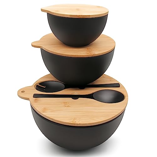 Black with Seal Lid & Serving Utensils