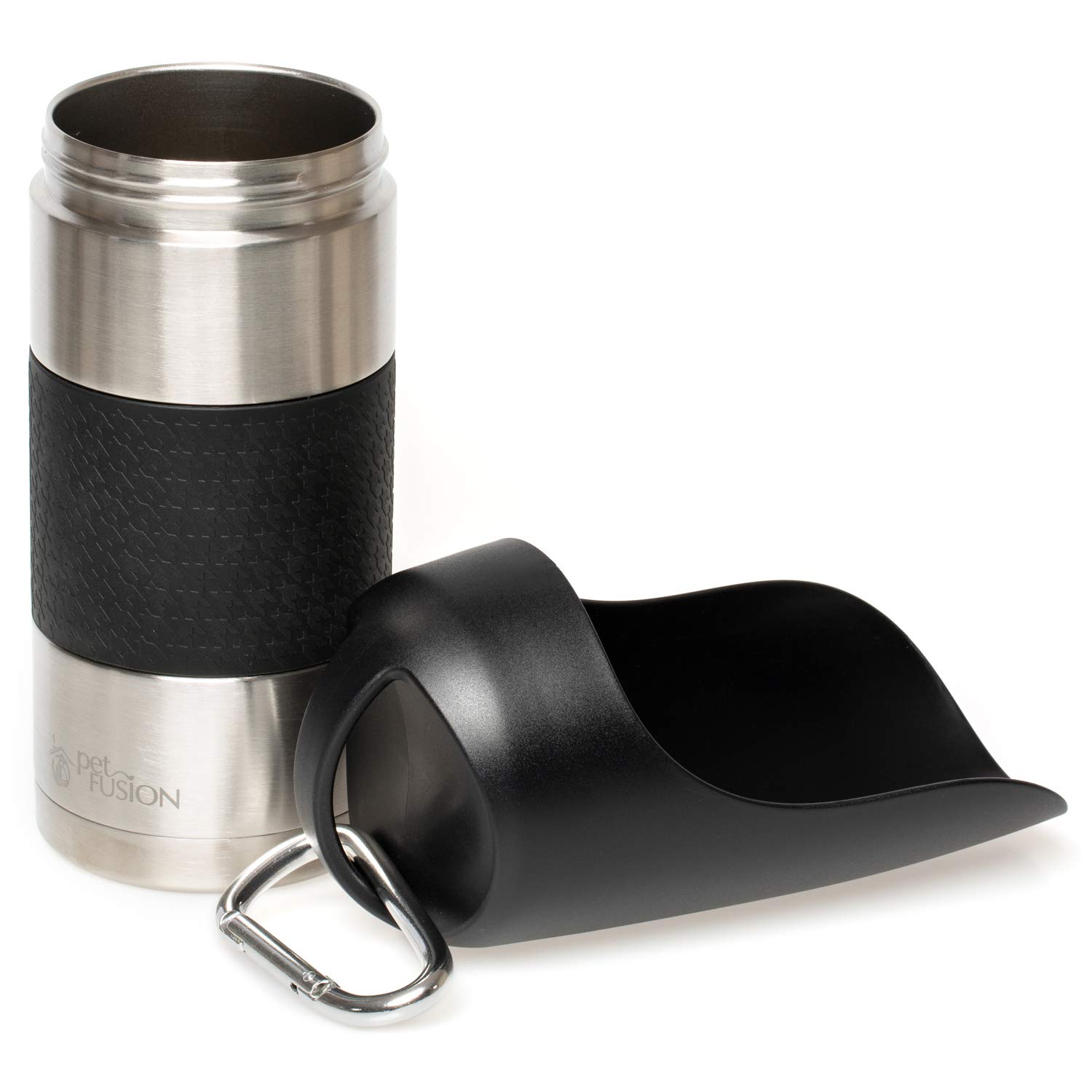 PetFusion Insulated Stainless Steel Dog Water Bottle & Dispenser - 22oz Large Capacity Travel Water & Food Container - Keeps Water Cool for Hiking, Camping & Outdoor Adventures