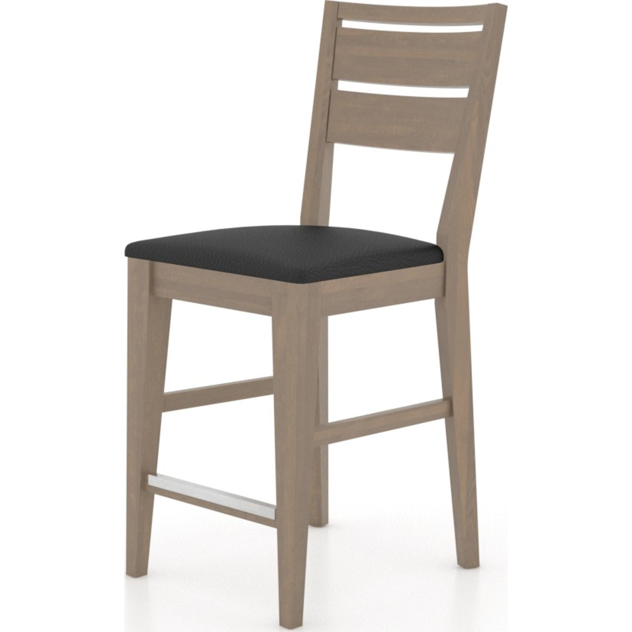 Bon Appetit Counter Height Stool - Weathered Grey Washed Wooden Bar Stool with Back Support (SNF07401XT49M24) - Perfect for Kitchen Islands, Breakfast Nooks & Home Bars