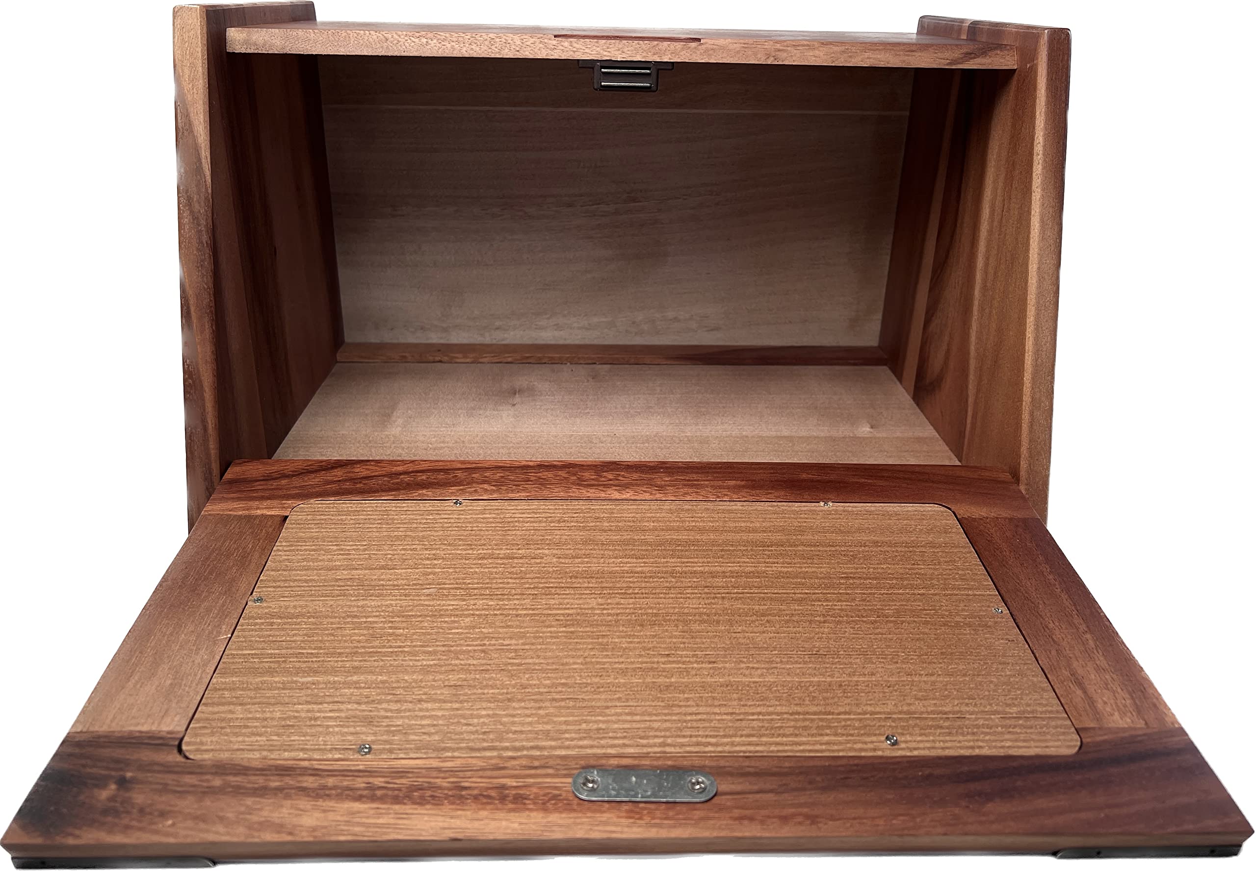Premium Extra Large Acacia Wooden Bamboo Bread Box - 16