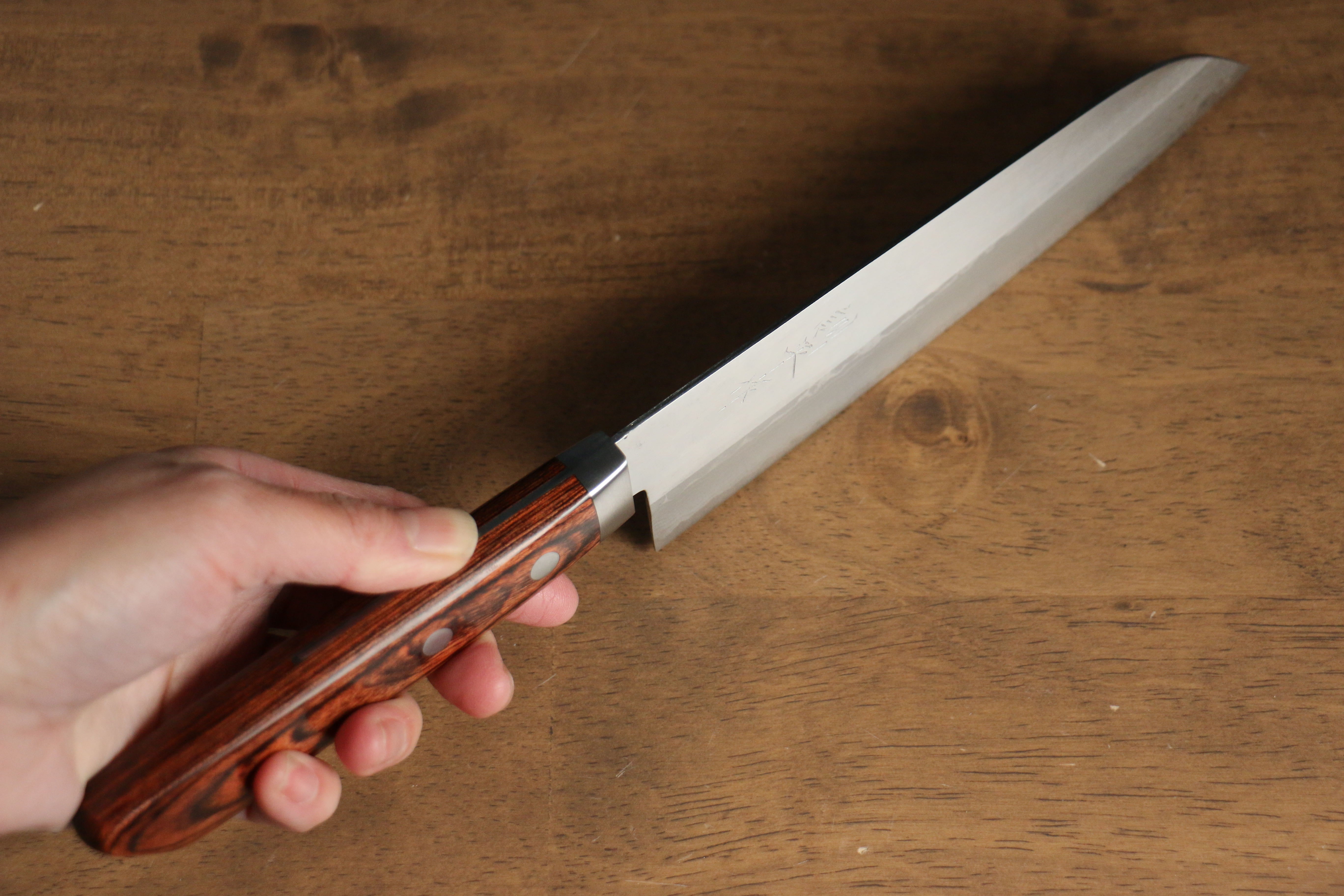 Kunihira Sairyu VG10 Damascus Santoku Knife 170mm with Mahogany Handle - Premium Japanese Kitchen Knife for Slicing, Dicing, and Chopping Vegetables, Meat, and Fish