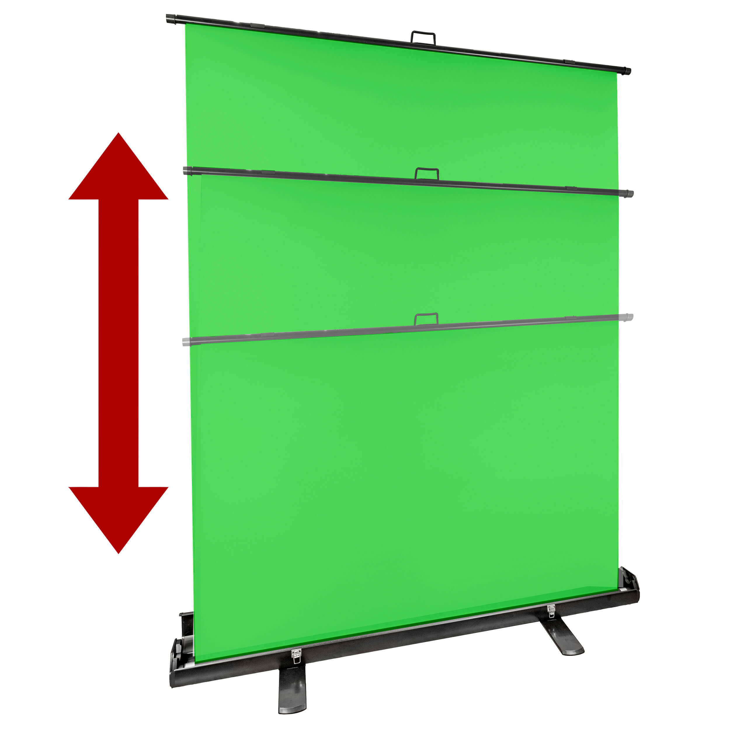 1.5x2m Portable Pull Up Green Screen Backdrop - Foldable Chroma Key Background for Photography, Video Streaming & Virtual Meetings