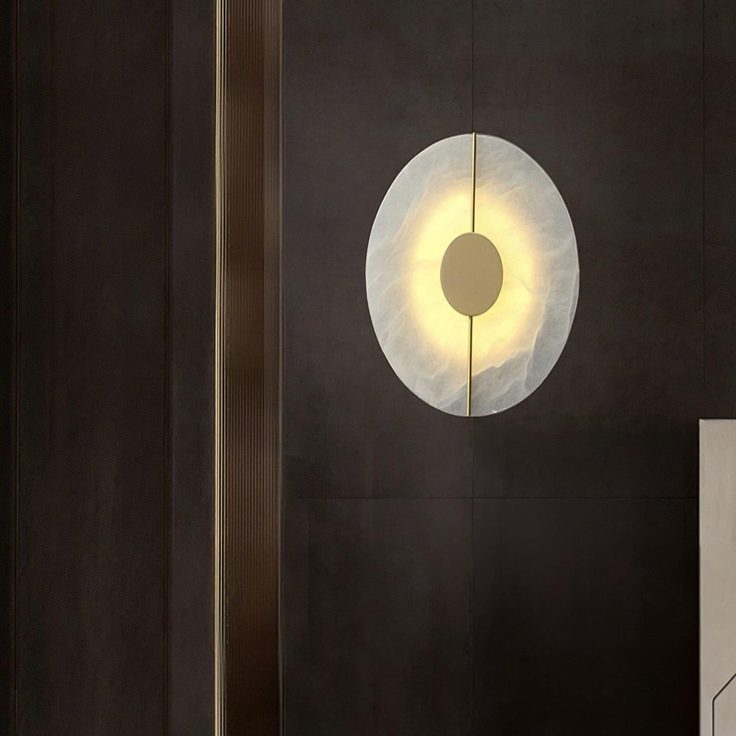 Elegant Alabaster Wall Lamp - Handcrafted Vintage Sconce for Living Room, Bedroom & Hallway Lighting | Dimmable LED Light Fixture