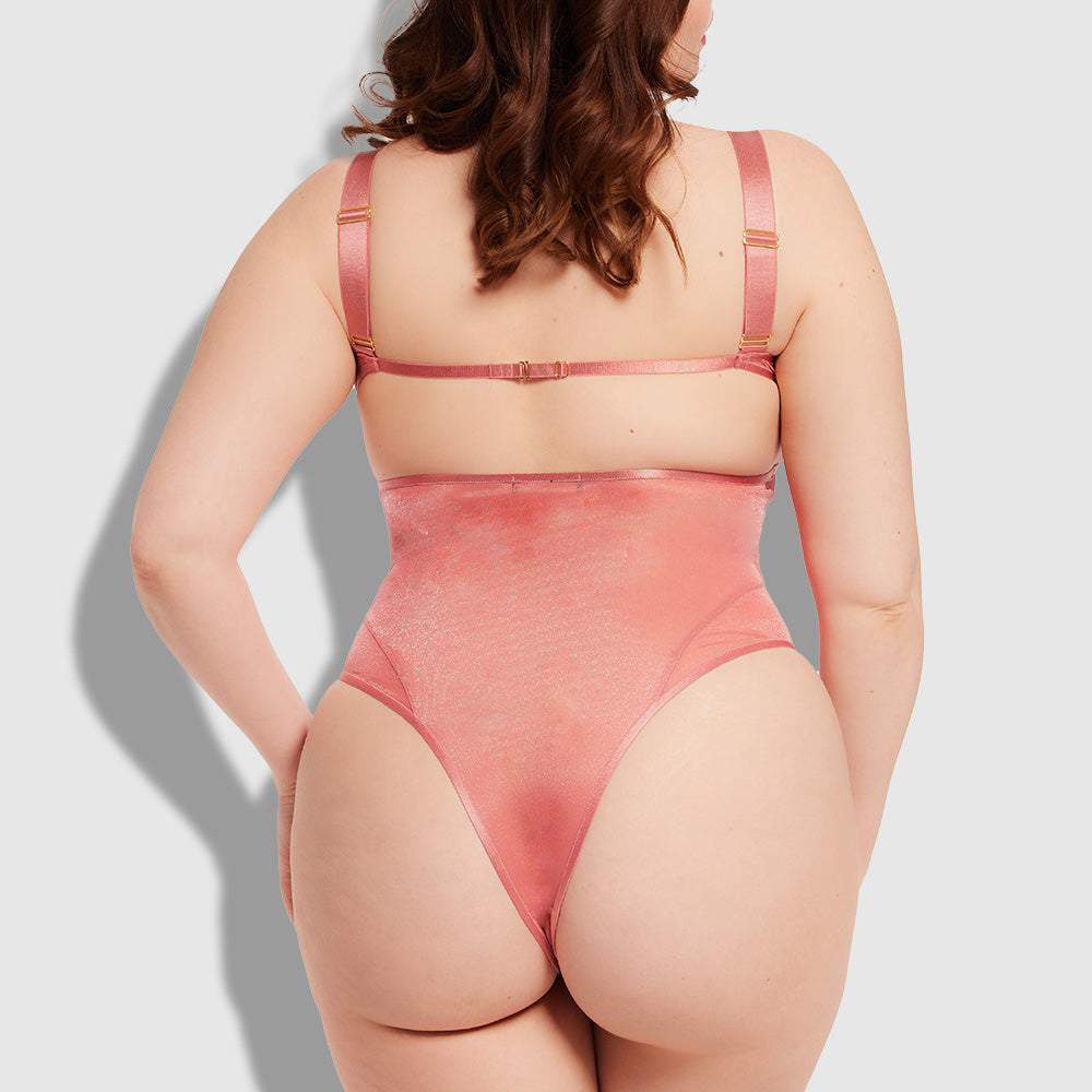 Yvone Sheer Layered Mesh Bra Bodysuit for Women - Sexy Lingerie for Curvy Figures - Perfect for Date Nights & Boudoir Photography