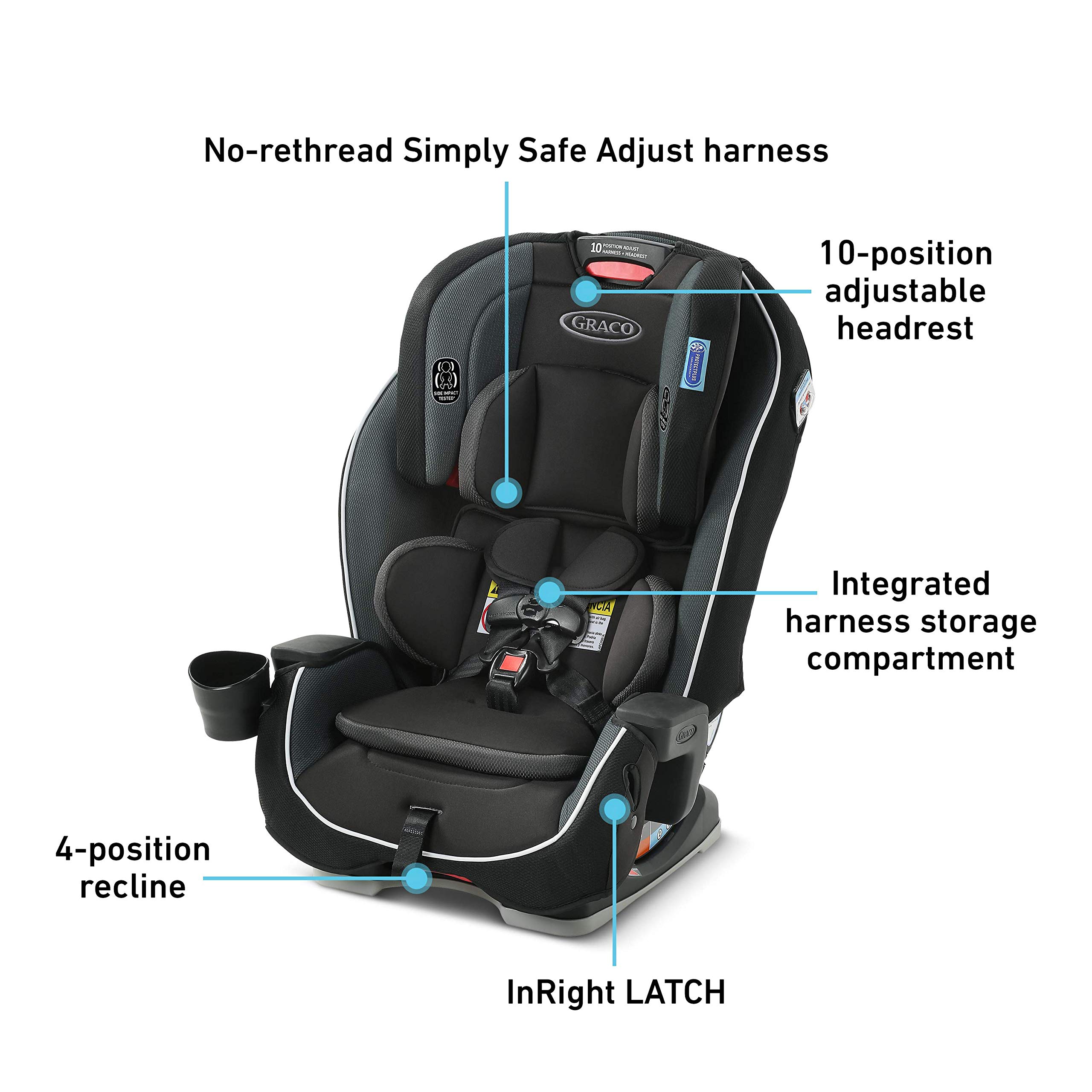 Graco Milestone 3-in-1 Convertible Car Seat for Infants to Toddlers | Safe & Comfortable | Perfect for Travel, Daily Commute & Family Road Trips