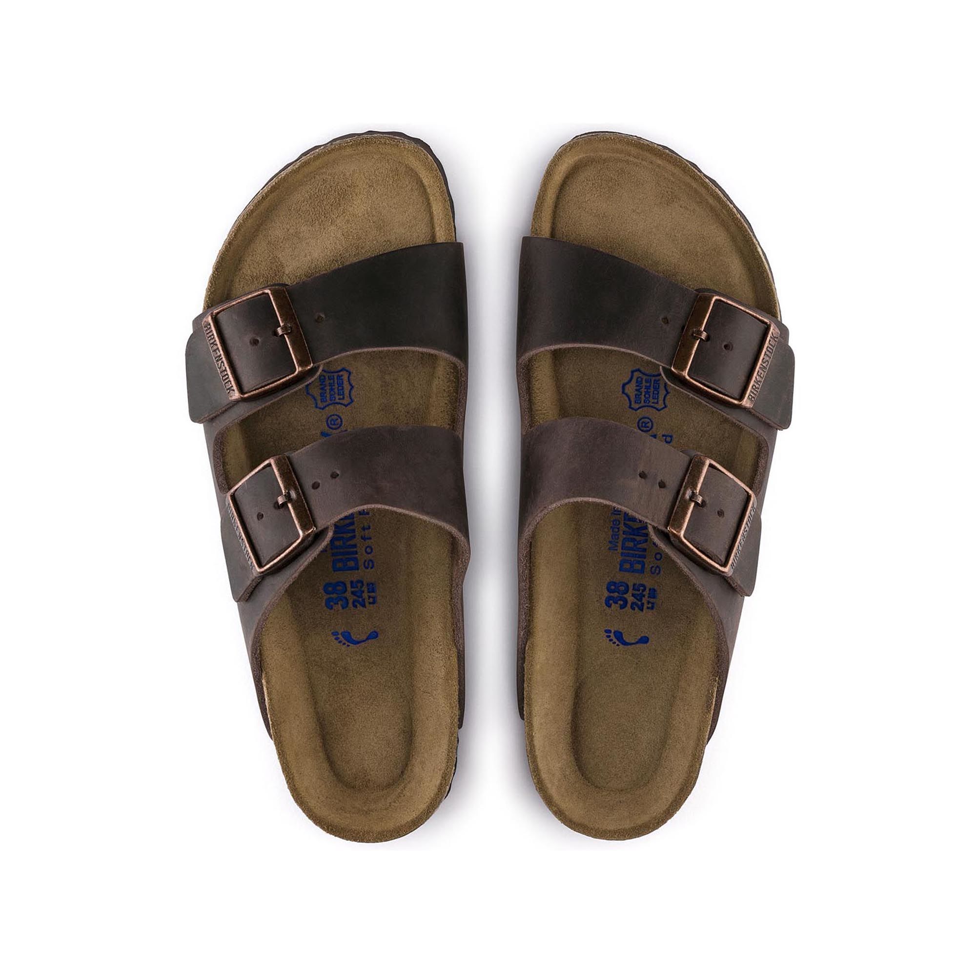 BIRKENSTOCK Arizona Soft Footbed Sandals - Unisex Habana Oiled Leather Comfort Shoes for Men & Women | Perfect for Casual Wear, Walking & Outdoor Activities