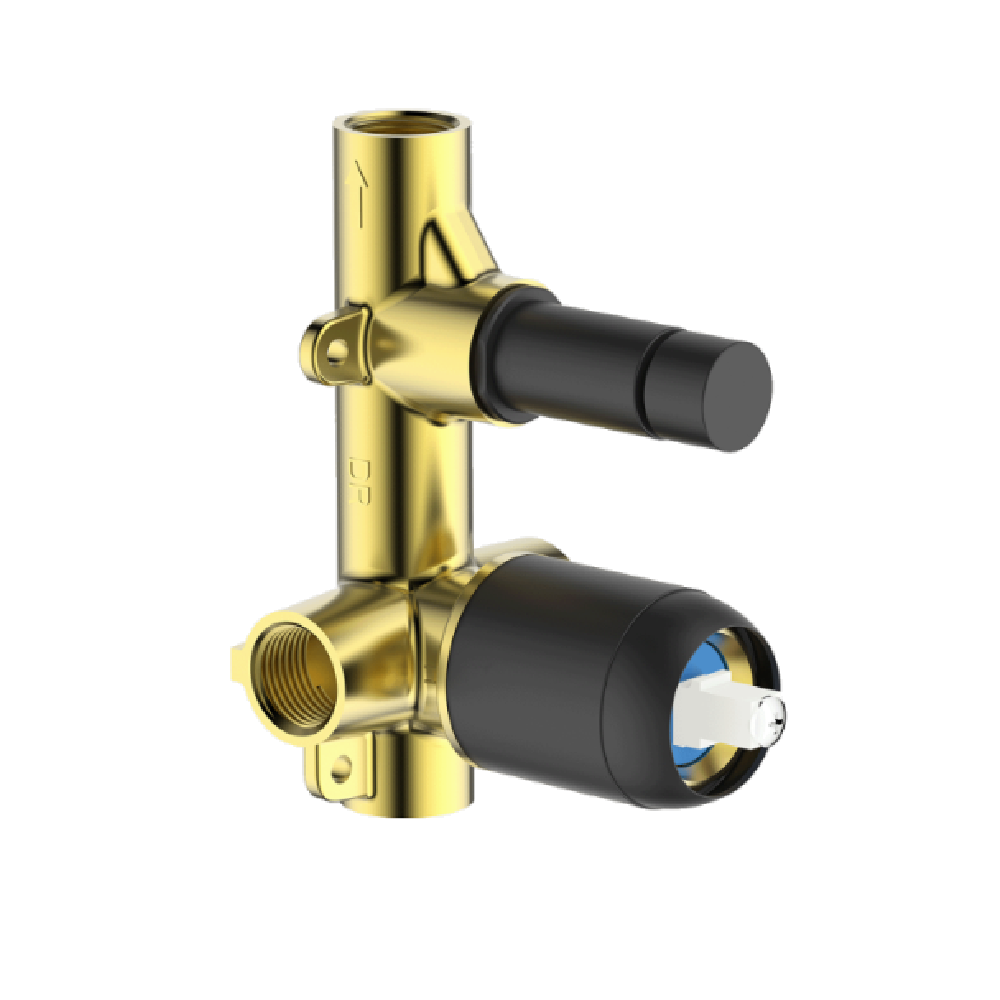 Abey Park Avenue Small Diverter Mixer - In-Wall Body - Black SHD INT SP BPC - Perfect for Bathroom & Kitchen Faucet Installation