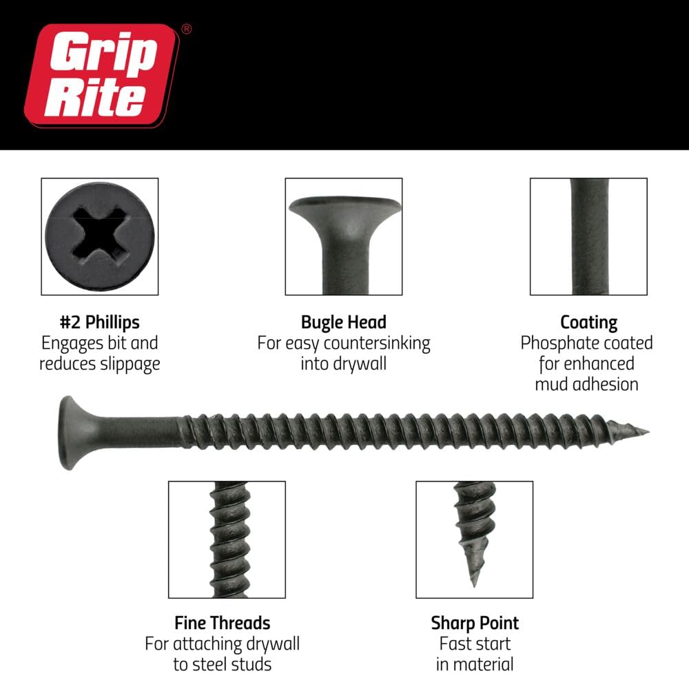Grip-Rite 212DWS1 #8 X 2-1/2