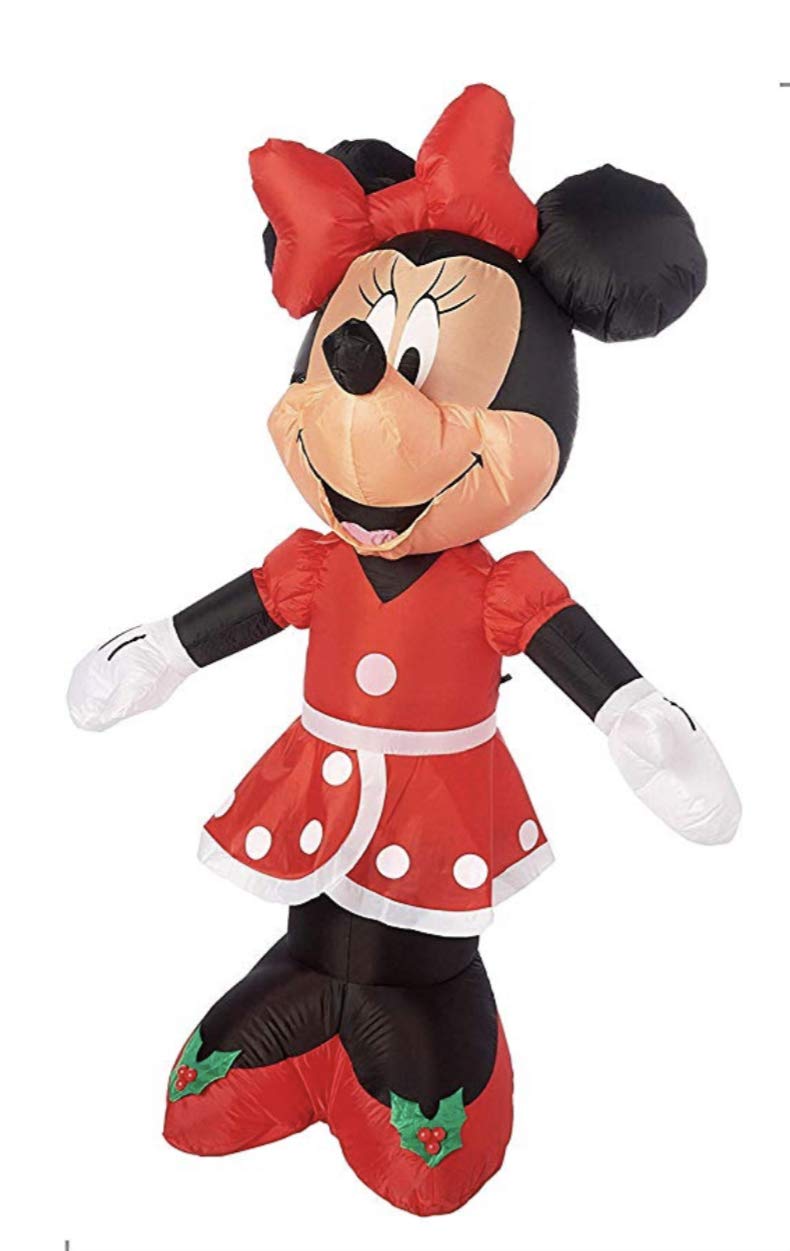 Disney Minnie Mouse Inflatable Outdoor Yard Decorations for Halloween, Christmas, and Party Decor - Large Holiday Lawn Decor for Garden, Backyard, and Patio