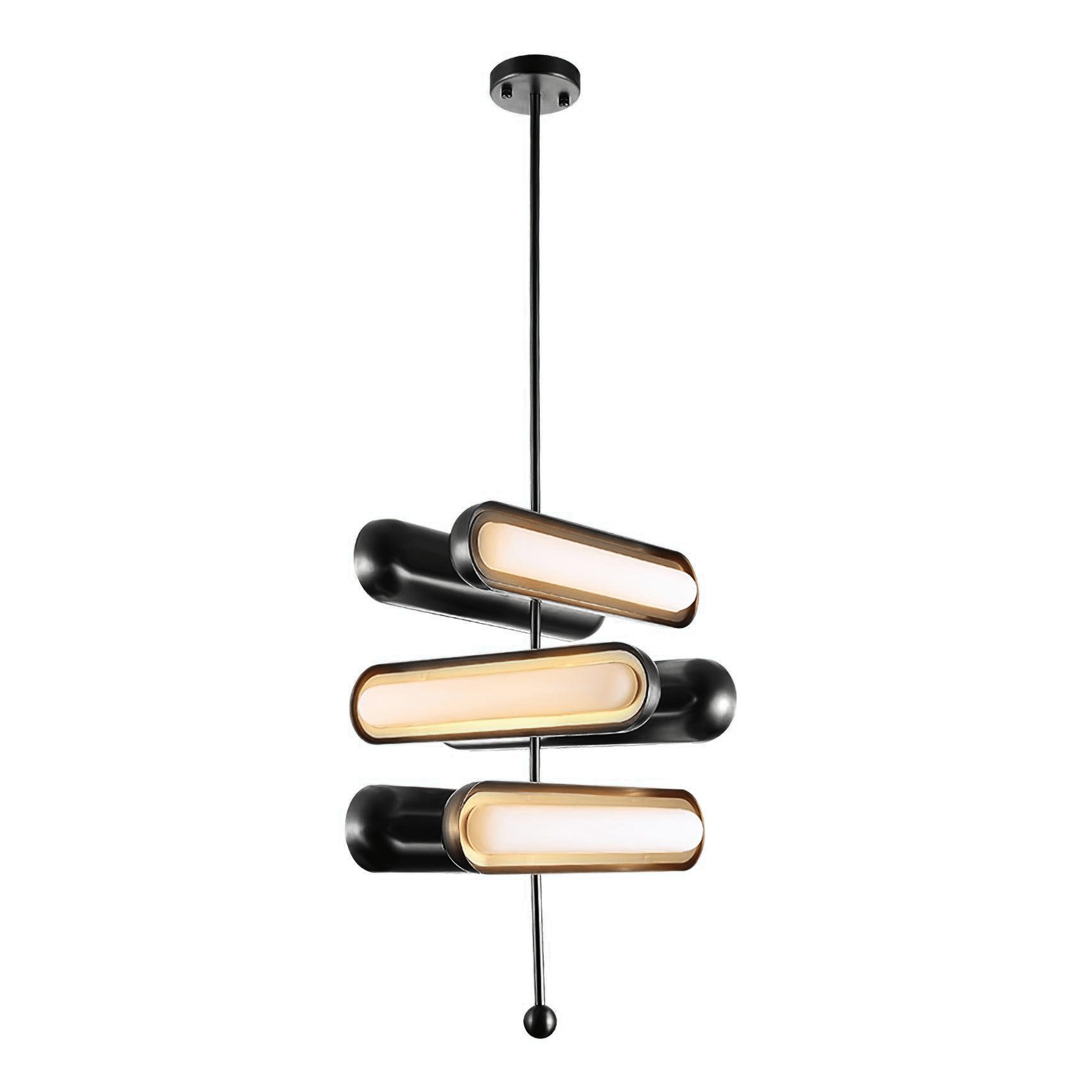 Elegant Crystal Capsule Chandelier - Modern Ceiling Light Fixture for Dining Room, Bedroom & Living Room Decor