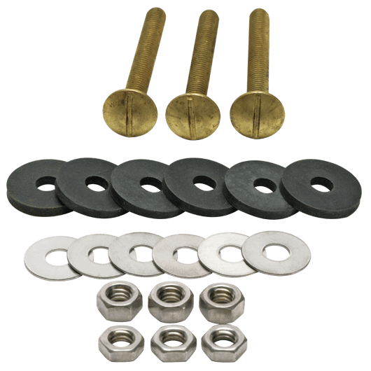 Fluidmaster 6105 Tank to Bowl Bolts - 3 Pack (2 3/4 Inch) - Heavy Duty Toilet Repair Kit for Secure Tank Installation - Perfect for Home Bathroom Maintenance and Plumbing Fixes