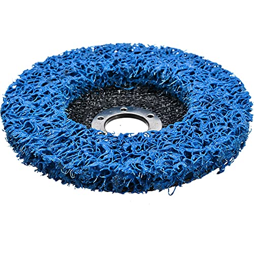 5pcs 125mm Blue Stripping Wheel Discs for Angle Grinder - Paint, Coating & Rust Remover - Heavy Duty Grinding Wheels for Metal, Wood & Concrete Cleaning - Perfect for DIY Projects & Professional Use