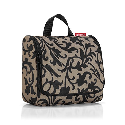 Reisenthel Compact Hanging Travel Toiletry Organizer Bag - Baroque Taupe Waterproof Cosmetic Case for Women & Men - Perfect for Airplane, Camping, Gym & Business Trips