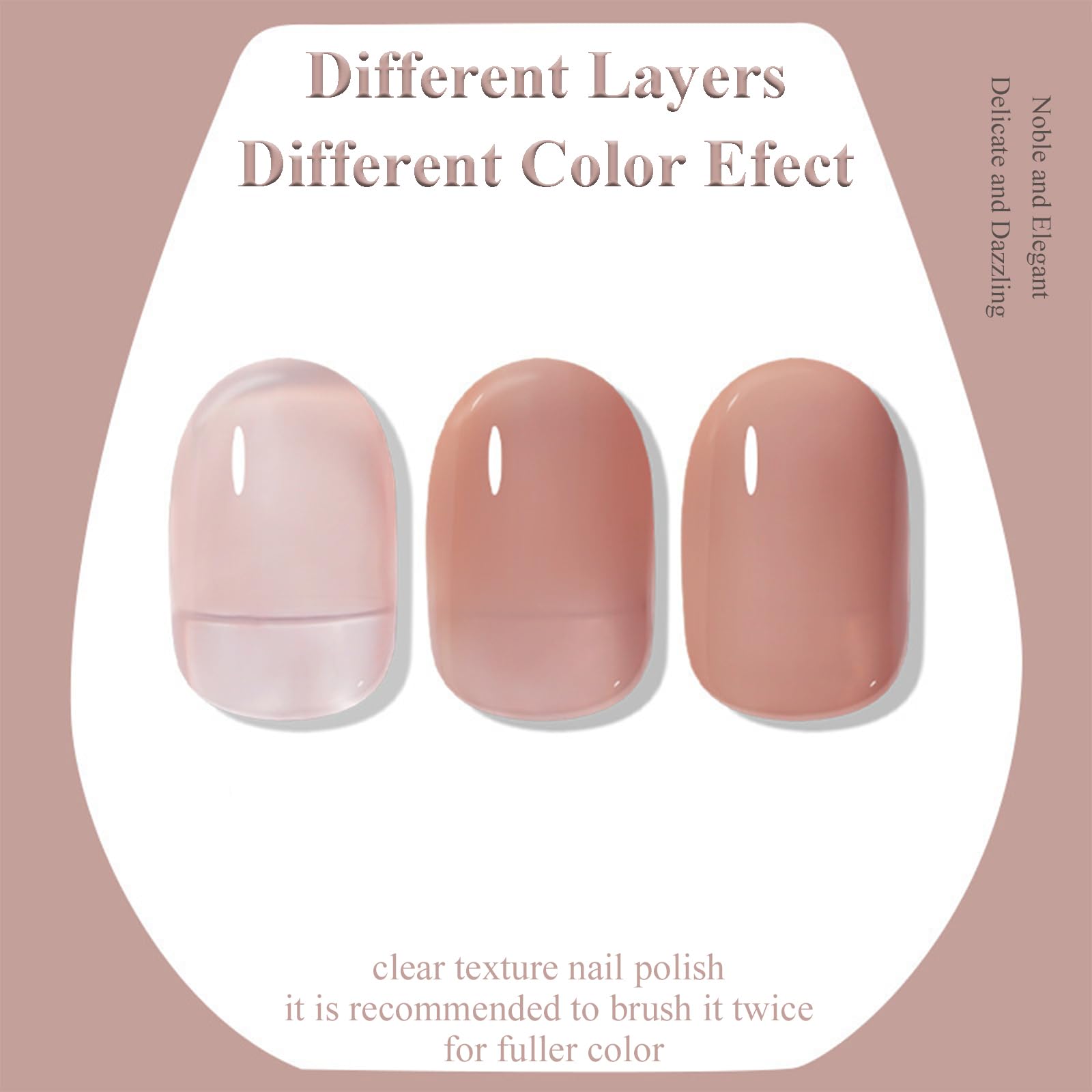 Sheer Nude Nail Polish - Crystal Clear Transparent Natural Nail Lacquer - Quick Dry Neutral Color Polish (No UV Light Needed) - Perfect for Everyday Wear, Office, Weddings & Special Occasions