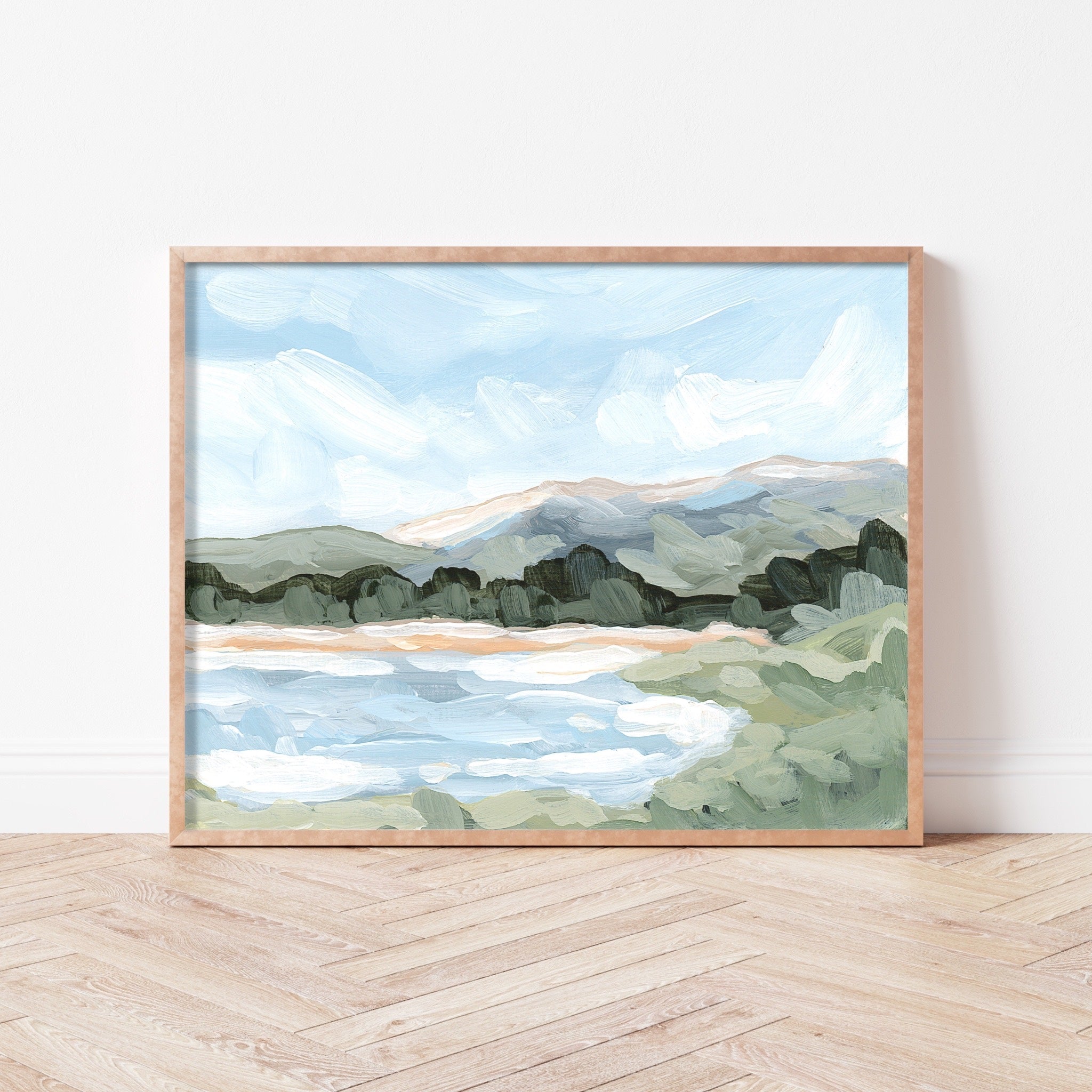 Catamount Reservoir II Art Print - Stunning Landscape Wall Decor for Home & Office - Perfect for Living Room, Bedroom, or Office Space