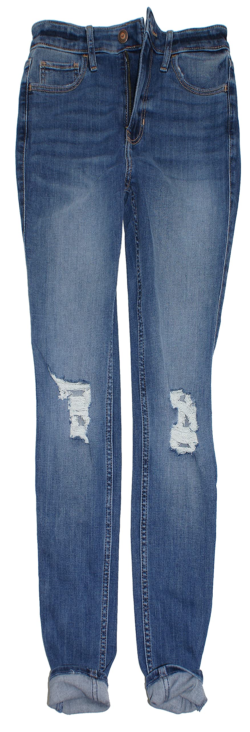 Hollister Women's Ultra High Rise Super Skinny Jeans - Stretch Denim, Comfort Fit, Size HOW-39 | Perfect for Casual Outfits, Night Out & Everyday Wear