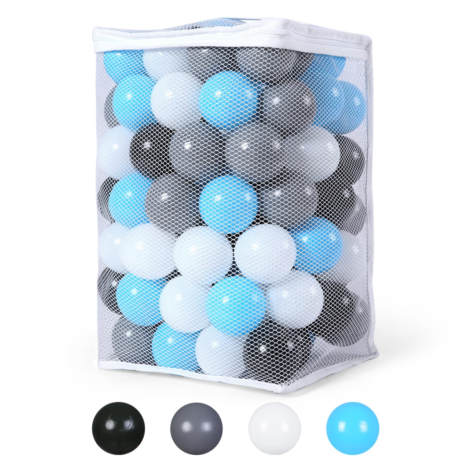STARBOLO 100-Pack Soft Plastic Ball Pit Balls - BPA & Phthalate Free, Non-Toxic, Crush Proof Play Balls for Toddlers & Kids (Ages 1-5) - Perfect for Indoor Play, Birthday Parties, Ball Pits, Pools, and Tents