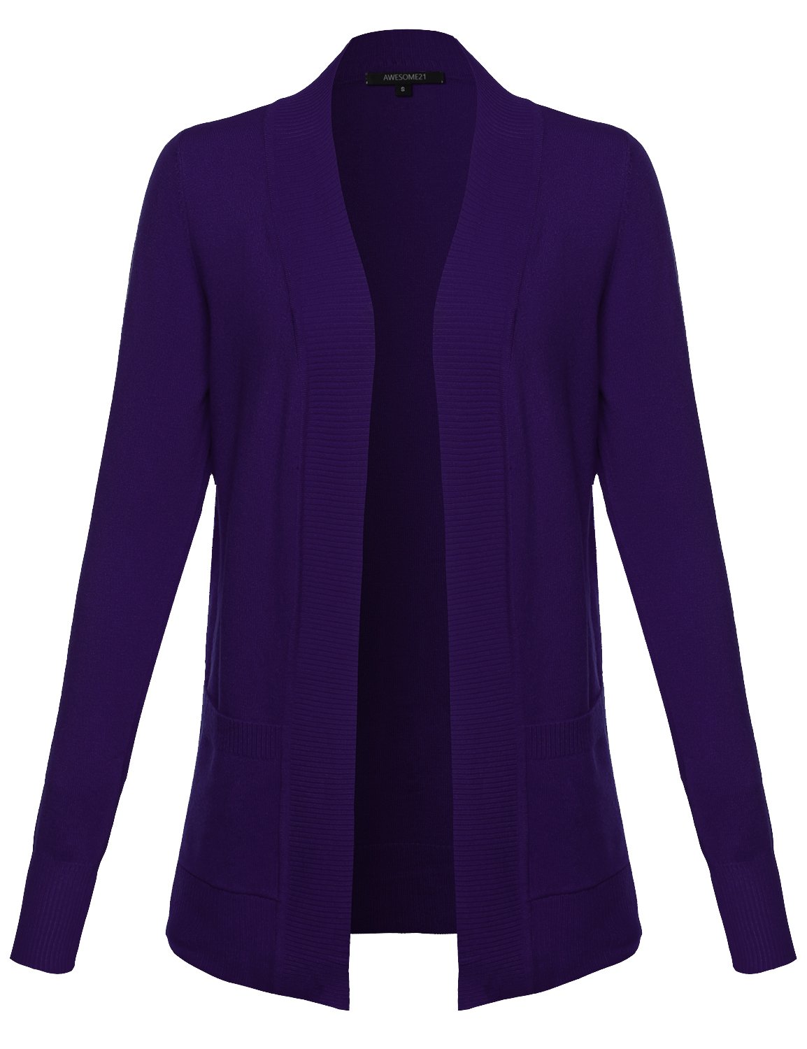 Women's Soft Stretch Open Front Knit Cardigan - Lightweight Comfortable Sweater for Casual Wear, Office & Lounge