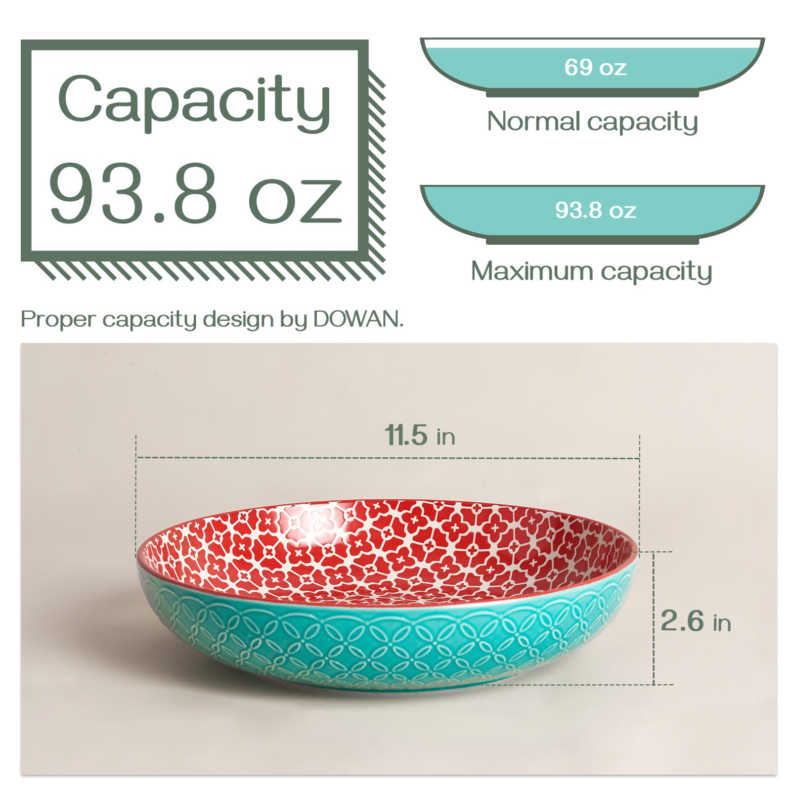 11.5 Inch Large Serving Platters Set of 2 - Perfect for Dinner Parties, Buffets & Holiday Entertaining