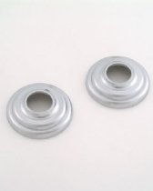 Jaclo 6203-SB Satin Brass Shower Bar Flanges Set of 2 - Elegant Bathroom Hardware for Shower Curtain Rods, Perfect for Modern and Vintage Bathroom Decor