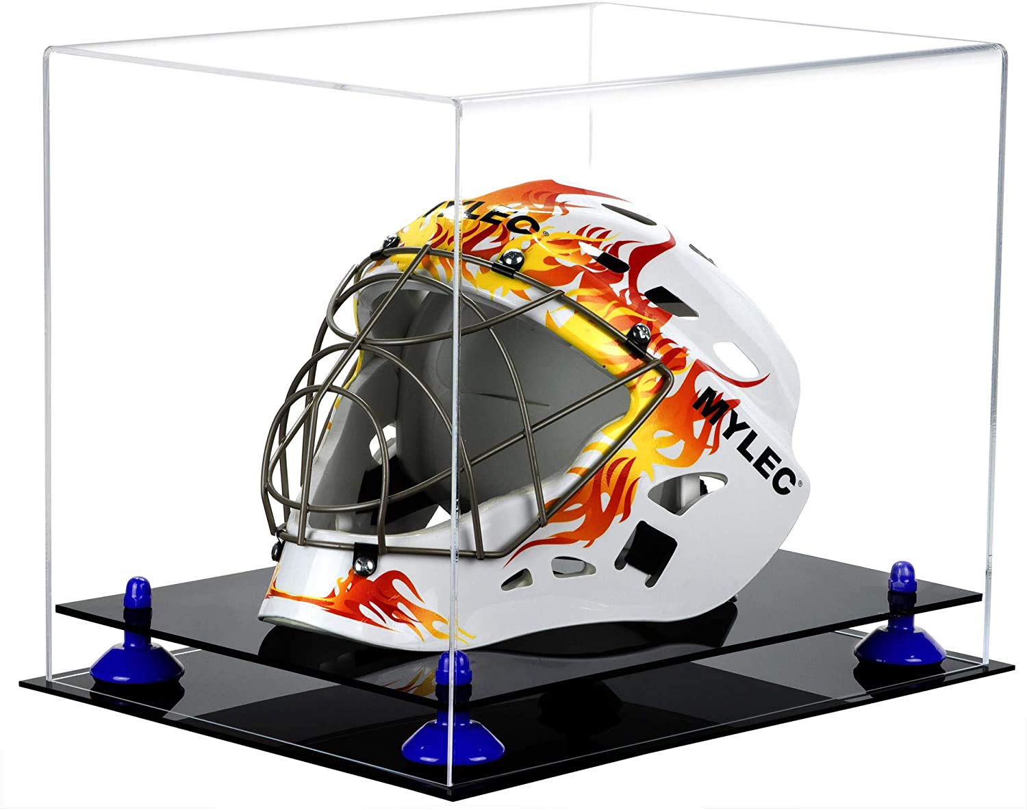 Clear Acrylic Lacrosse Helmet Display Case with UV Protection - Showcase Your Sports Memorabilia - Perfect for Trophies, Collectibles & Home Decor
