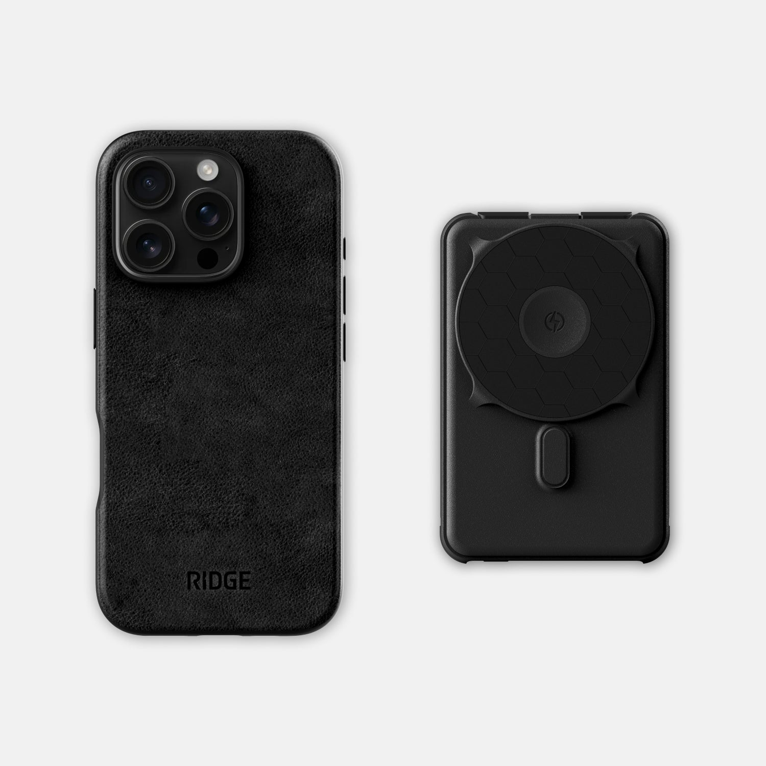 Premium iPhone 16 Pro Charging Kit - Fast Wireless Charger with Midnight Black Leather Case | Perfect for Home, Office & Travel Accessories