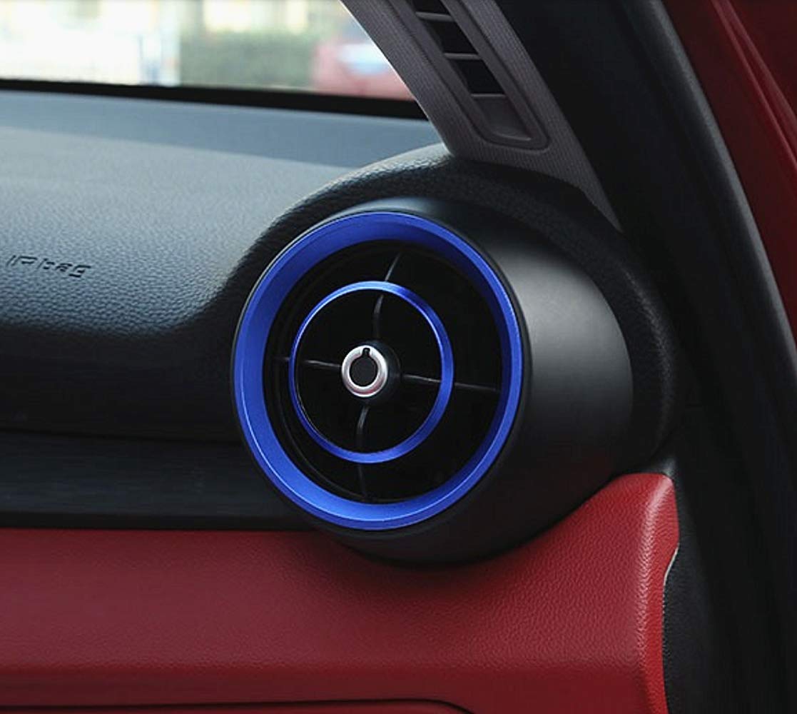 Alfa Romeo Giulia Stelvio Interior Accessories 2015-2023 - Alloy AC Vent Rings (4pc, Blue) for Car Upgrade