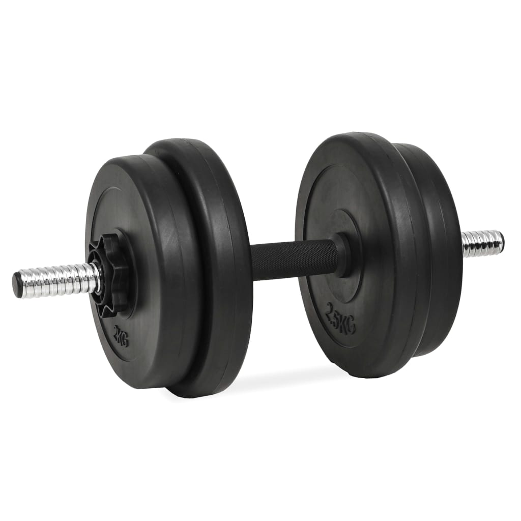 vidaXL Adjustable Dumbbell Set with 40 kg Weight Plates - Home Gym Equipment for Strength Training & Fitness Workouts